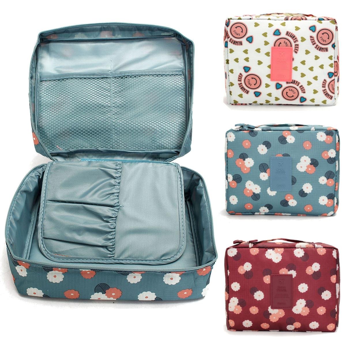 HomeFast Hanging Travel Organizer Bag - Multipurpose Cosmetic & Toiletry Pouch for Makeup, Toiletries & Essentials (Random Color) - Perfect for Air Travel, Camping & Business Trips