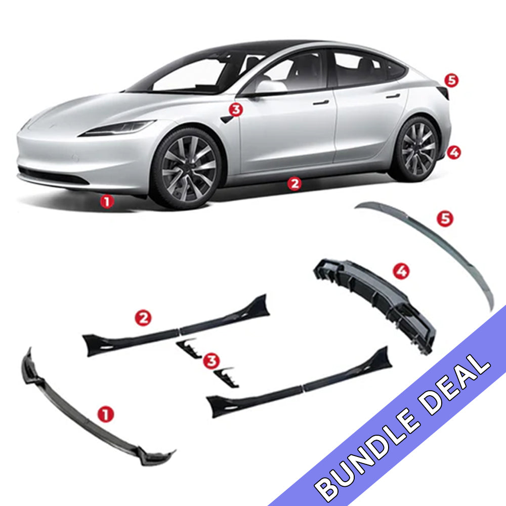 2024 Tesla Model 3 Custom Fit Aerodynamic ABS Body Kit (9-Piece Set) - High Performance Upgrade for Enhanced Styling & Durability | Perfect Fit for Model 3 Sedan | DIY Car Modification & Street Racing Enhancement