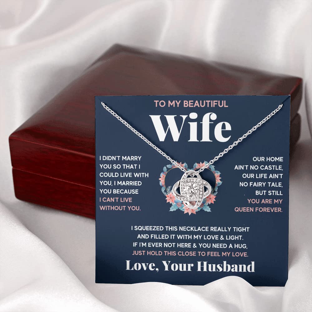 Personalized Romantic Necklace for Wife - Custom Engraved Jewelry Gift for Birthday, Valentine's Day & Anniversary | Heart Pendant with 