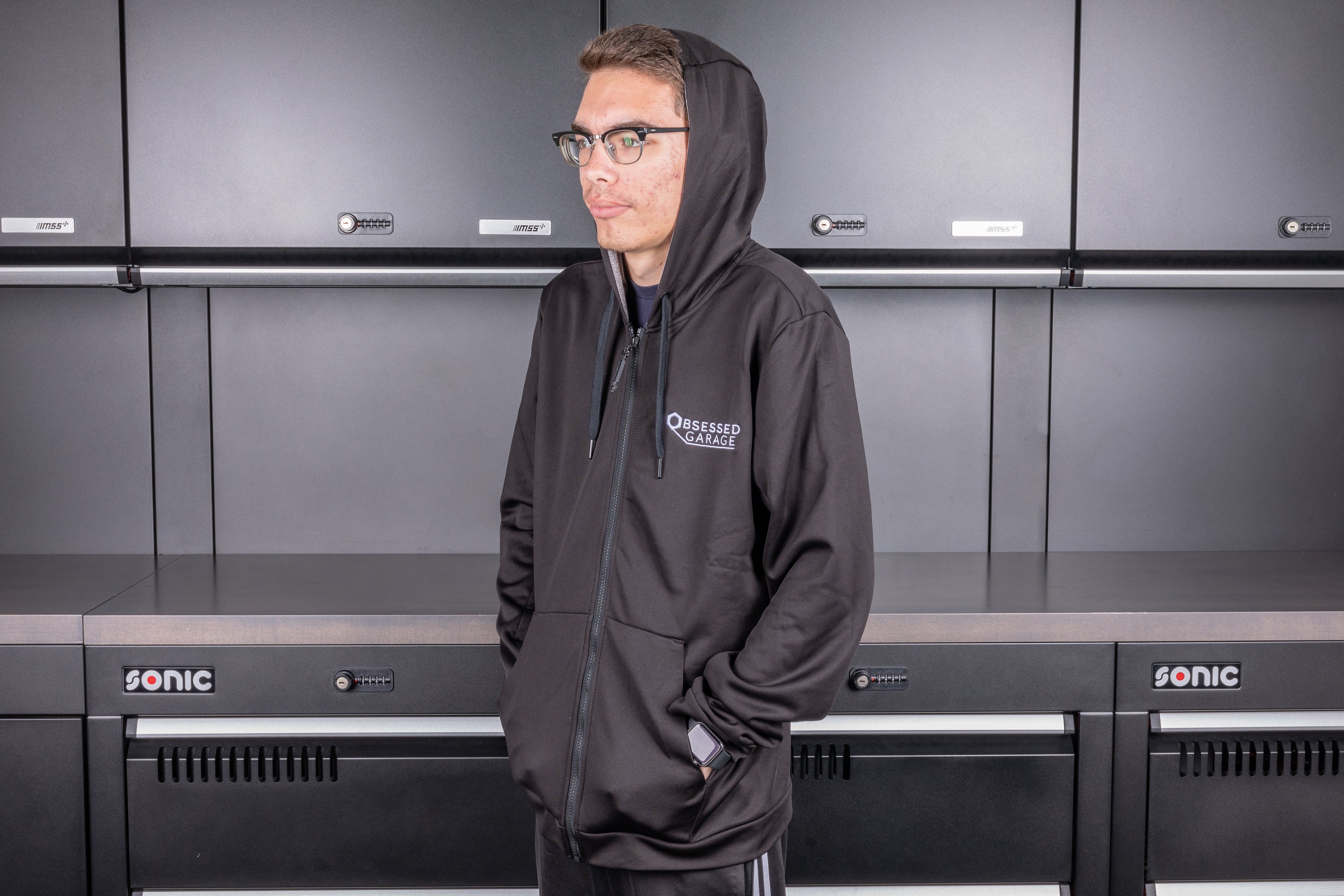 Obsessed Garage Halifax Zip Up Hoodie - Men's Casual Fleece Pullover with Front Pockets | Perfect for Work, Gym & Outdoor Activities