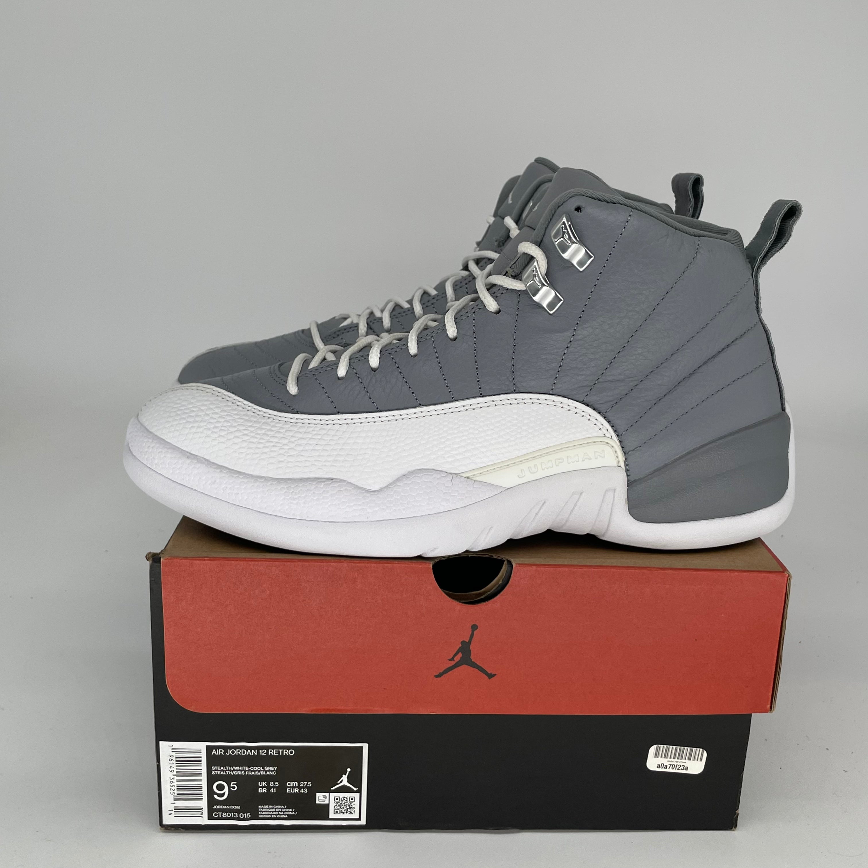 AIR JORDAN 12 STEALTH Men's Basketball Shoes Size 9.5 - Style CT8013 015 | Retro Sneakers for Casual Wear & Street Fashion