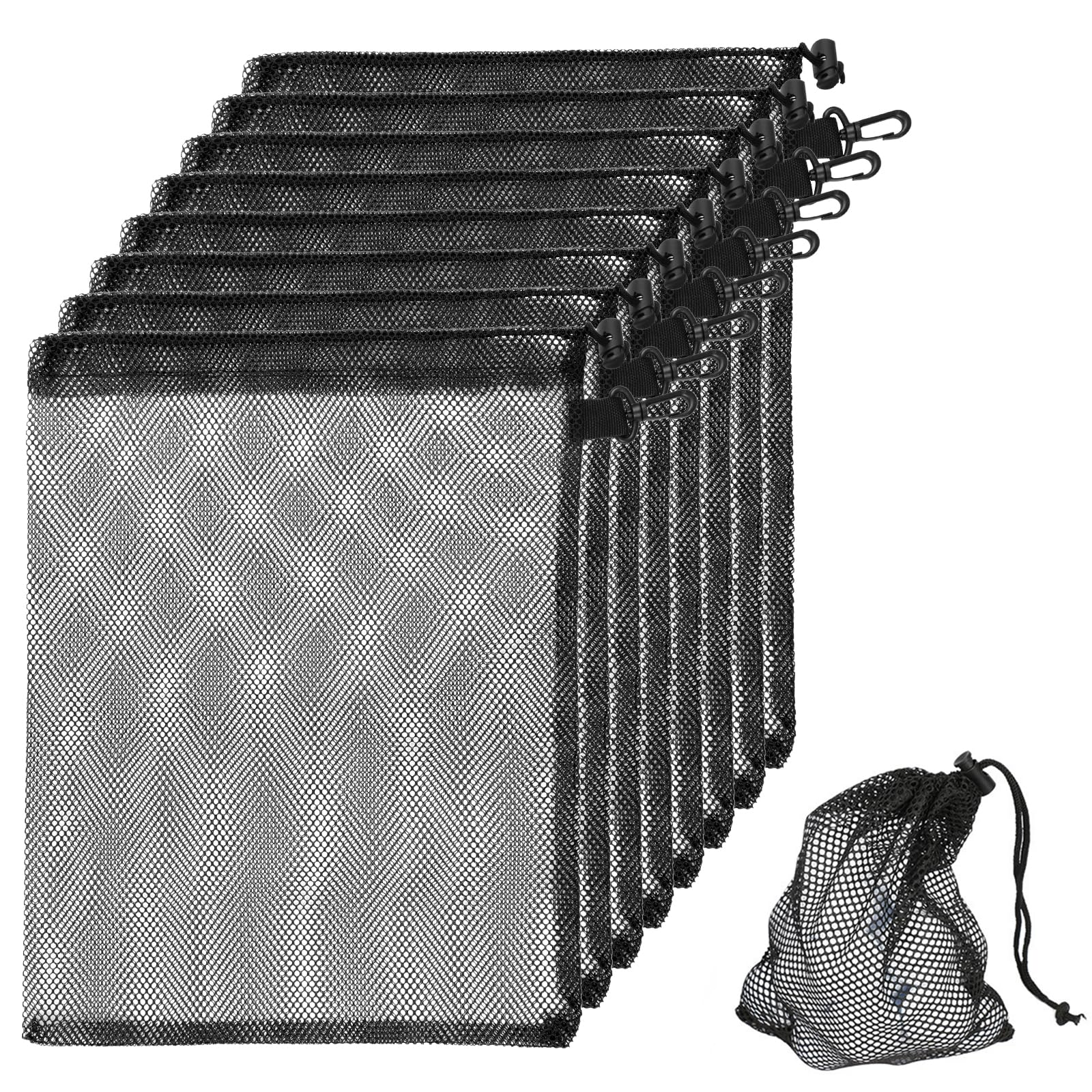 Pufguy Mesh Drawstring Bags - Breathable Laundry & Storage Organizer for Gym, Travel, Beach & Sports Gear | Washable Mesh Pouches for Shoes, Toys & Essentials