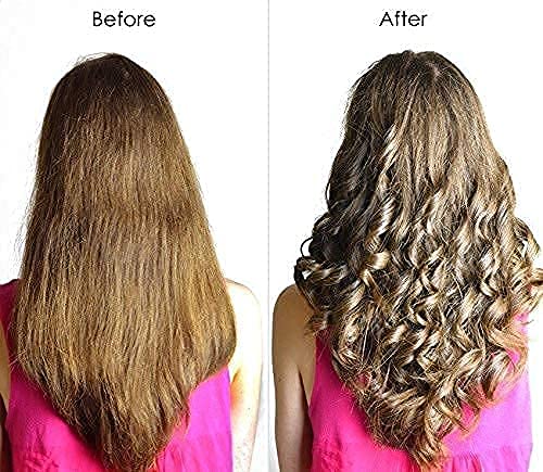 NOBILEA Hair Curling Iron Rod - Professional Instant Heat Styling Brush for Women | Fast Heating Motor Styling Tool for Home Use | Perfect for Beach Waves, Curls & Straightening (Black)