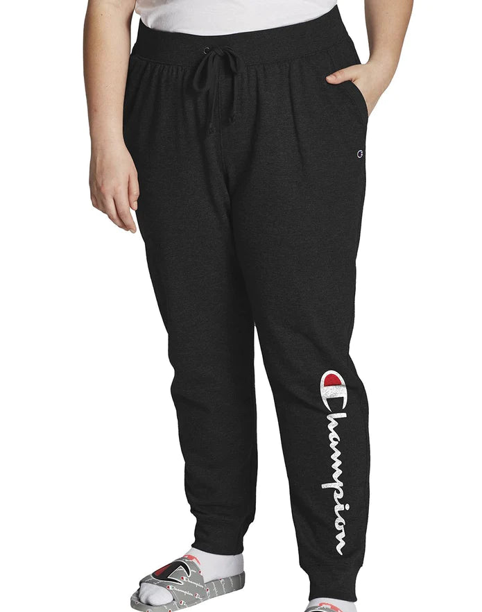 Champion Powerblend Graphic Jogger Pants for Women - Soft Fleece-Lined Sweatpants with Stylish Print | Perfect for Workout, Lounge & Casual Wear