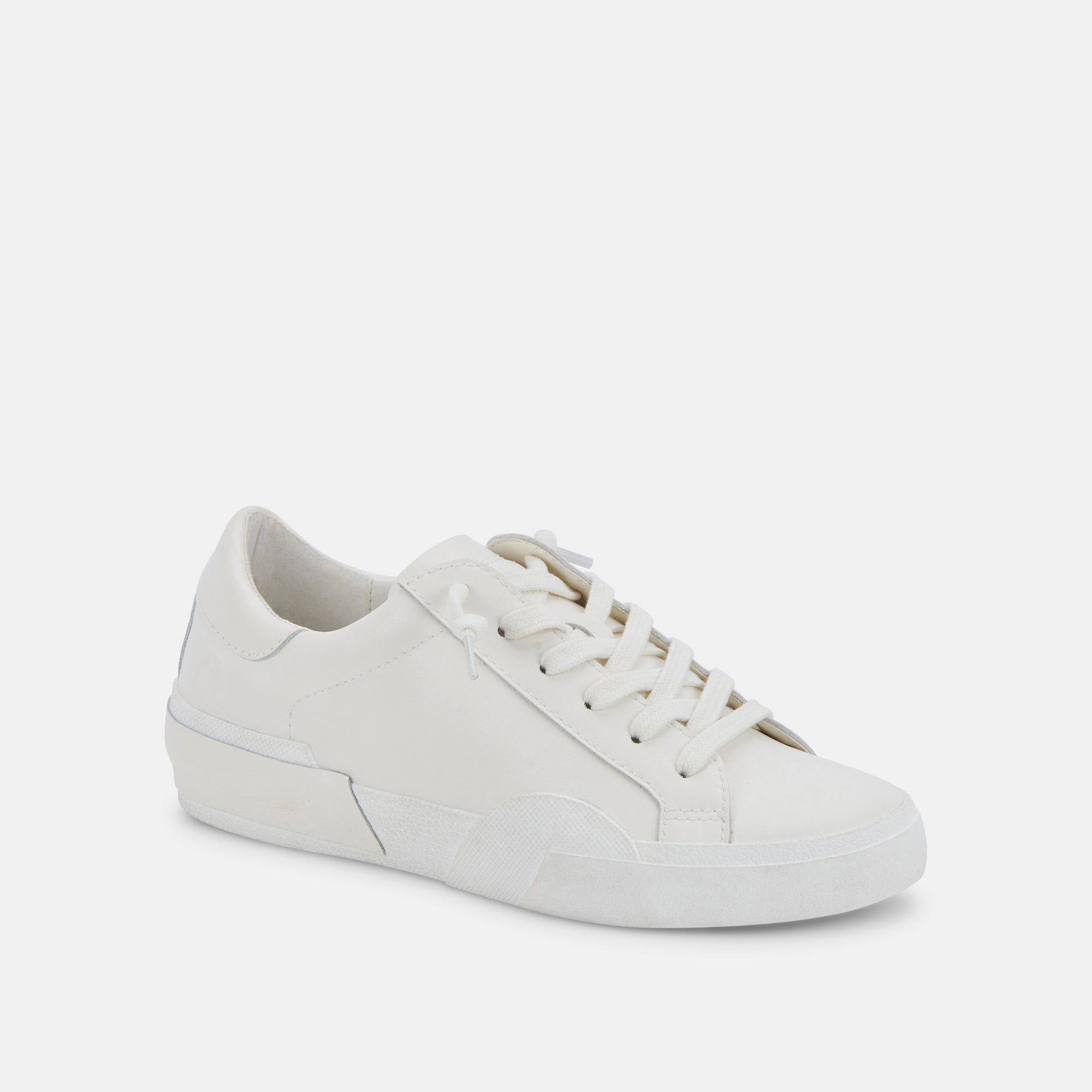 ZINA 360 Sneakers for Women - White Recycled Leather Comfortable Walking Shoes - Perfect for Running, Gym Workouts & Casual Wear