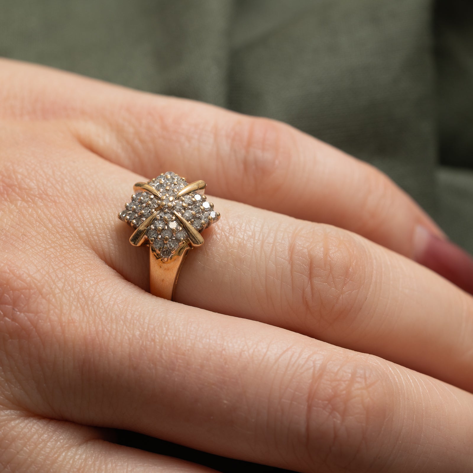0.50ctw Diamond Cluster Ring for Women - Size 7 | Elegant Wedding, Engagement & Anniversary Jewelry Gift | Perfect for Bridal, Party & Special Occasions