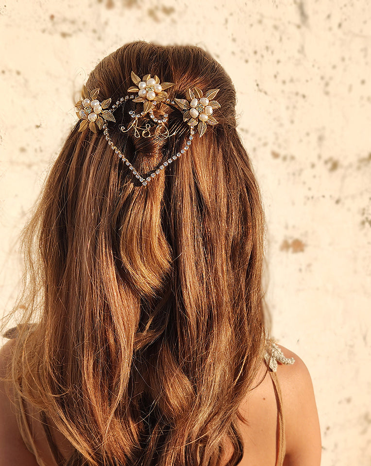 Elegant Bridal Hair Comb Set for Weddings - Create Your Own Love Story by Kezani | Perfect for Brides, Bridesmaids & Special Occasions