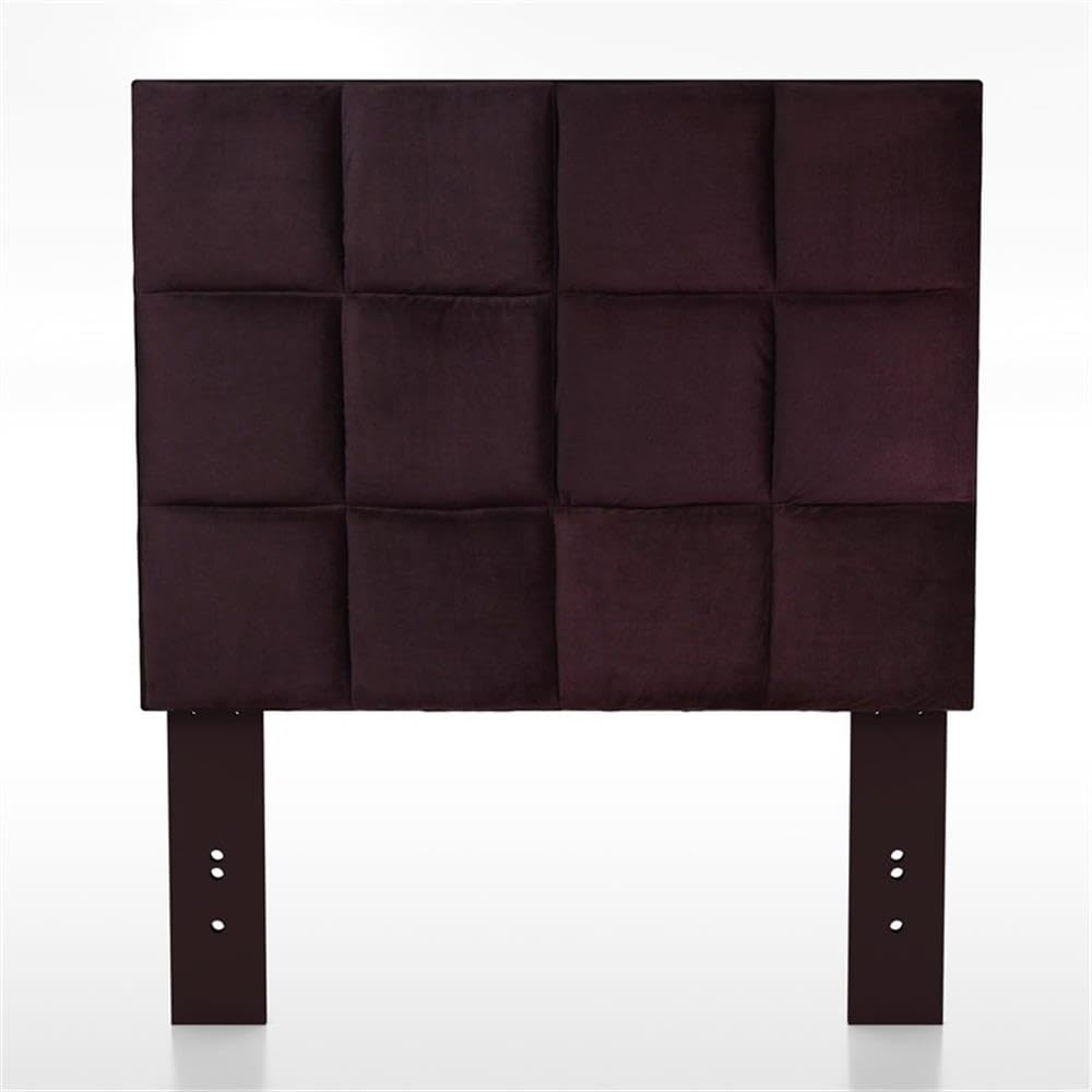 Fiorella Contemporary Square Tufted Fabric Twin Headboard - Purple Upholstered Bed Frame for Bedroom & Guest Room | Modern Bedroom Decor & Space-Saving Solution