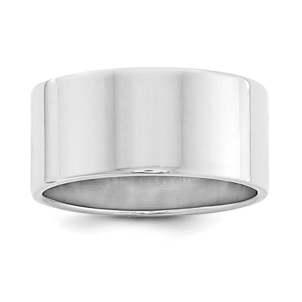 10mm Flat Stainless Steel Band Ring - Size 13 - Durable & Hypoallergenic Jewelry for Men and Women - Perfect for Everyday Wear, Weddings & Special Occasions