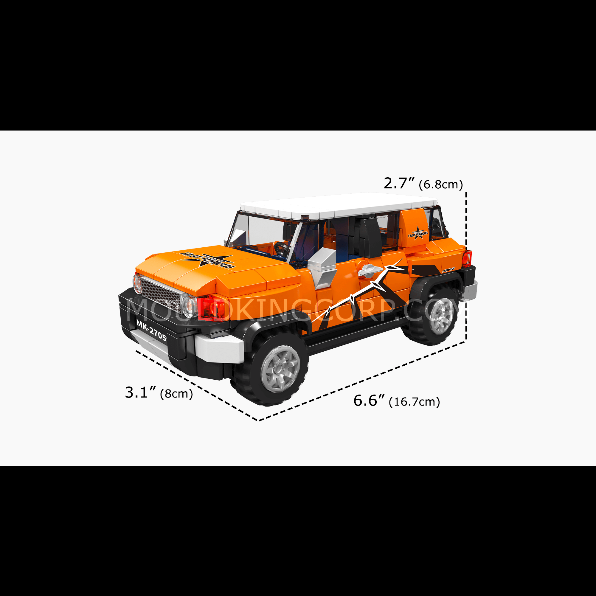 Mould King 27059 FJ Cruiser SUV Building Blocks Set - 414 Pieces STEM Toy for Kids & Adults | Creative Construction Play, Gift Idea for Car Lovers, DIY Model Building Project