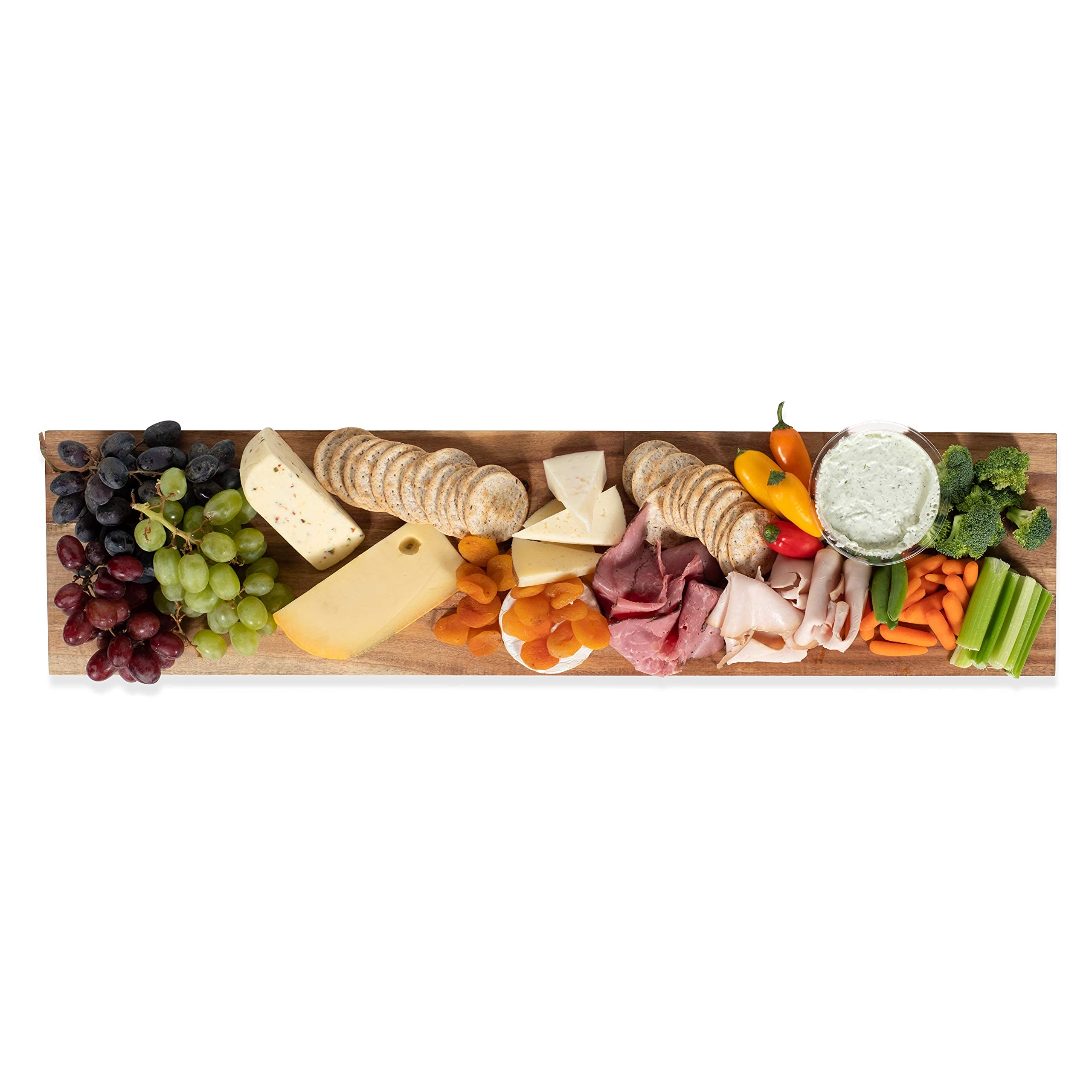 Brightmaison Maggio Acacia Wood Charcuterie Board & Cutting Board - Wall Mountable & Tabletop Kitchen Decor for Cheese, Charcuterie & Entertaining