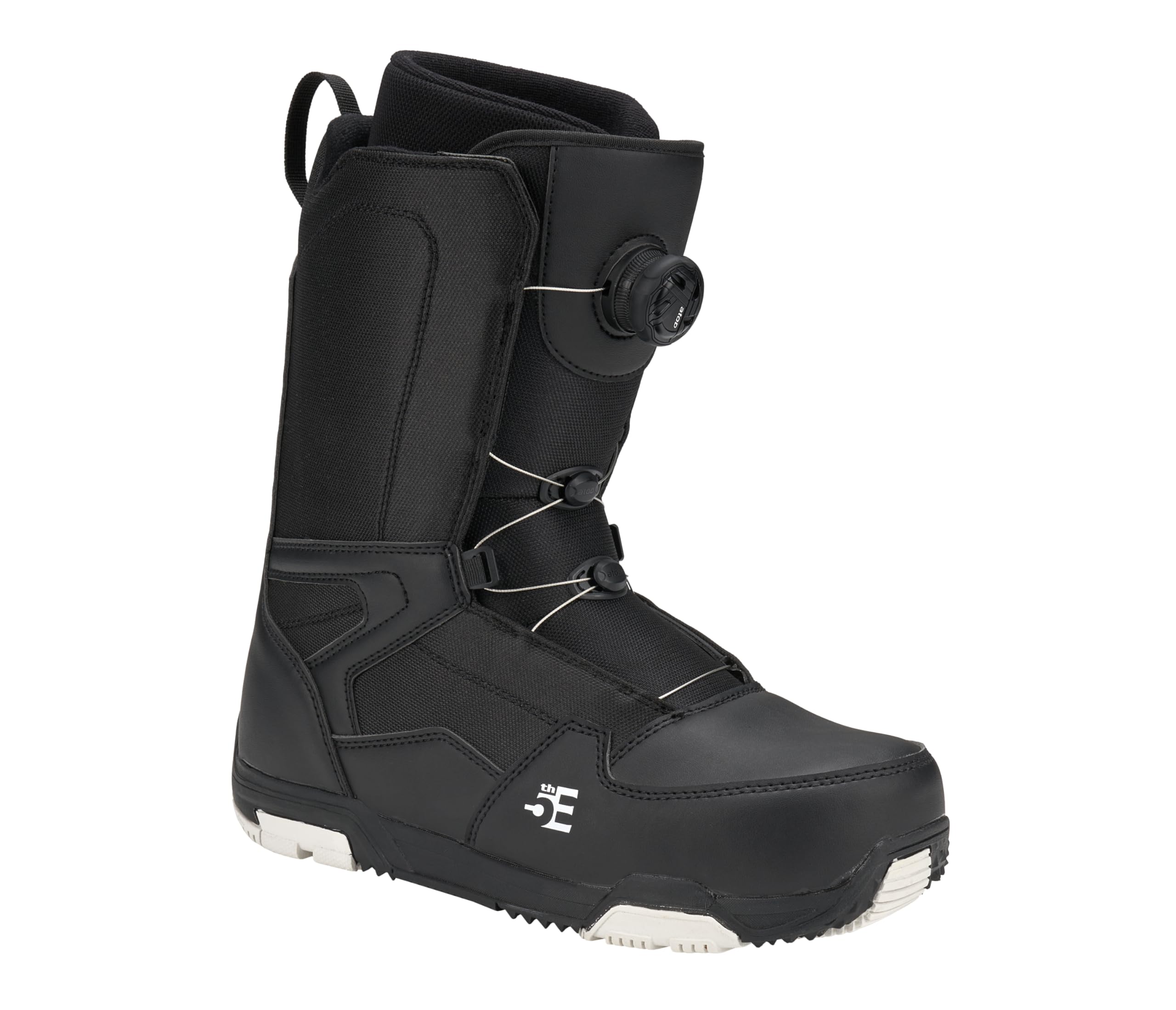 5th Element ST Lace and Dial Snowboard Boots for Men - Black | Waterproof All-Mountain Snowboarding Boots | Compatible with Strap Bindings | Size [Your Size] | Perfect for Freeride, Park & Powder Snowboarding