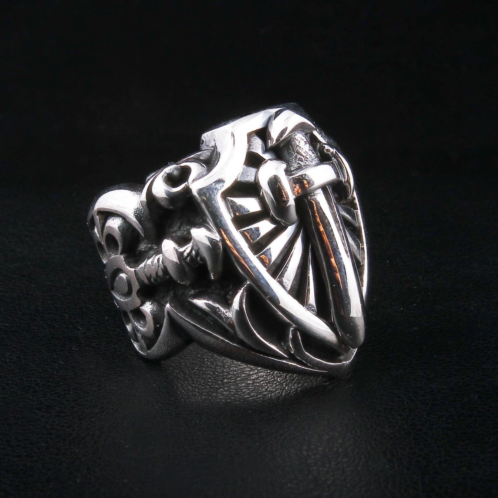 Men's Heavy Sterling Silver Sword Ring - Viking Warrior Jewelry for Men - Perfect for Costumes, Cosplay & Medieval LARP Events