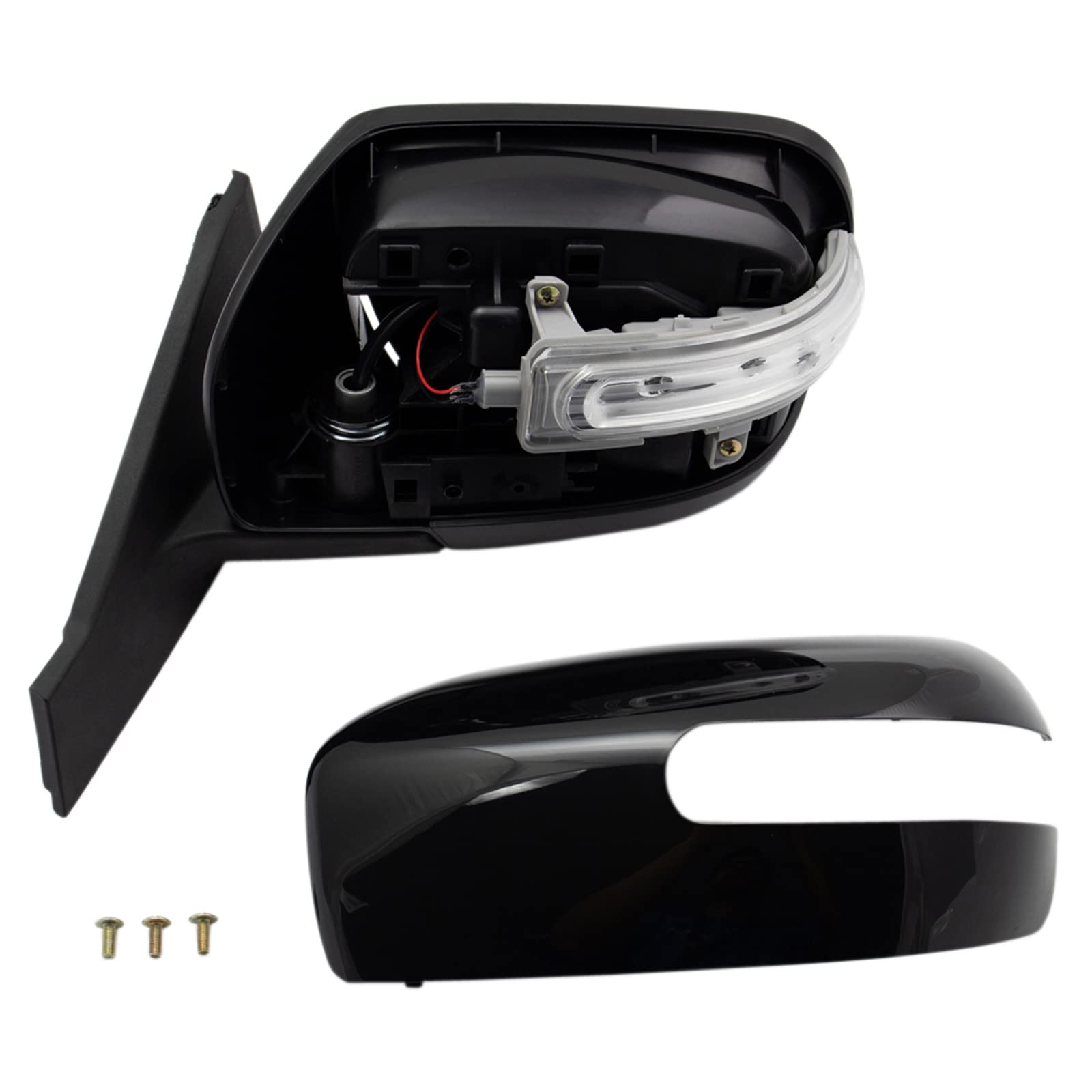 TRQ Driver & Passenger Side Mirror Set with Turn Signal - Compatible with 2012-2015 Mazda 5 (MA1320211, MA1321211) - No Heating Function - Perfect for Replacement & Auto Repair Shops