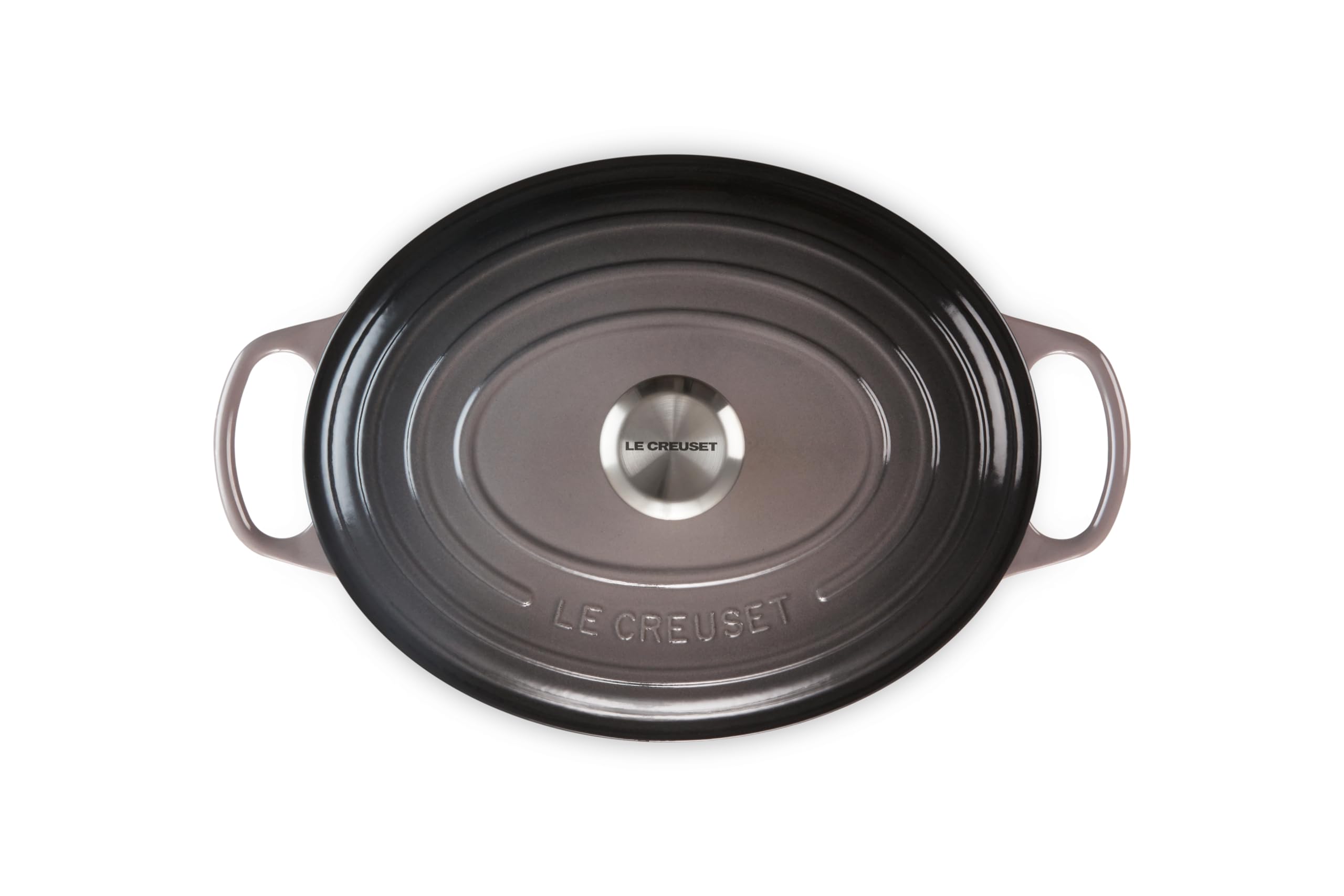 Le Creuset Signature Enameled Cast Iron Oval Dutch Oven 5 Quart - Oyster Color for Braising, Roasting & Baking - Perfect for Soups, Stews & Family Dinners