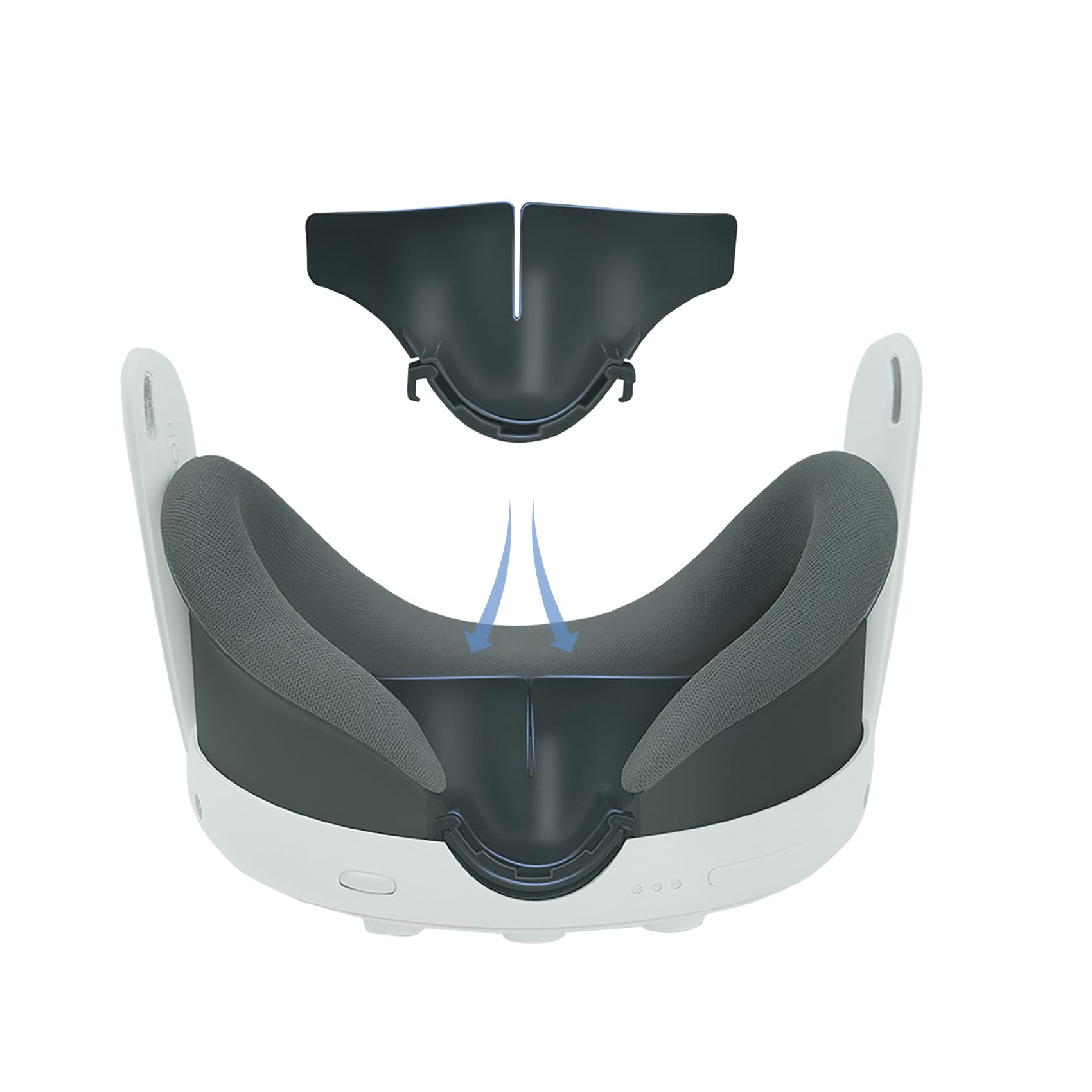 1 PC VR Headset Soft Nose Pad for Meta Quest 3 - Anti-Light Leak Silicone Nose Guard & Blackout Cover Cushion Accessories - Perfect for Gaming, VR Movies & Immersive Experiences