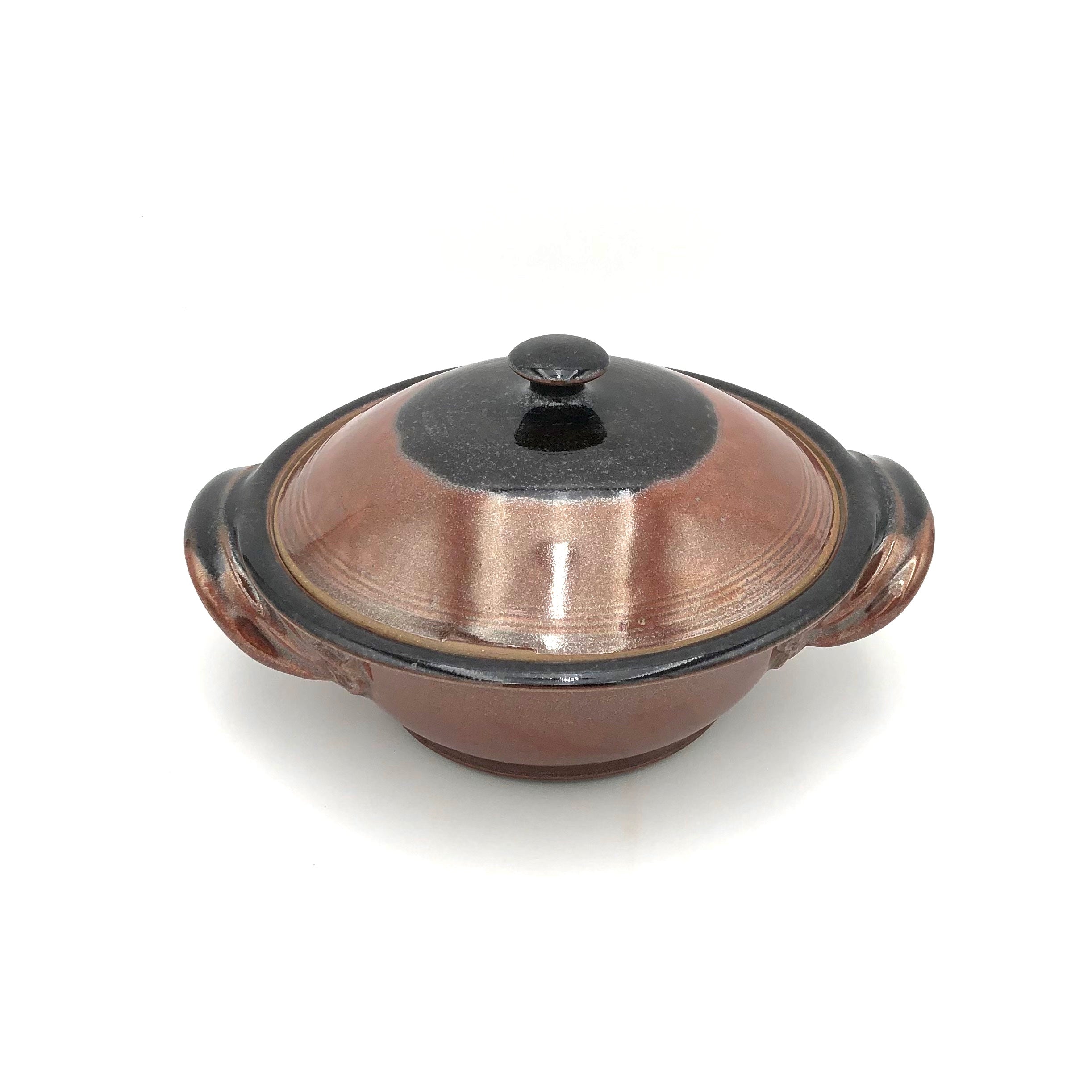 Coburn Medium Lidded Casserole Dish - Brown Stoneware Oven Safe Pot for Baking, Cooking & Serving | Perfect for Casseroles, Stews & Family Dinners