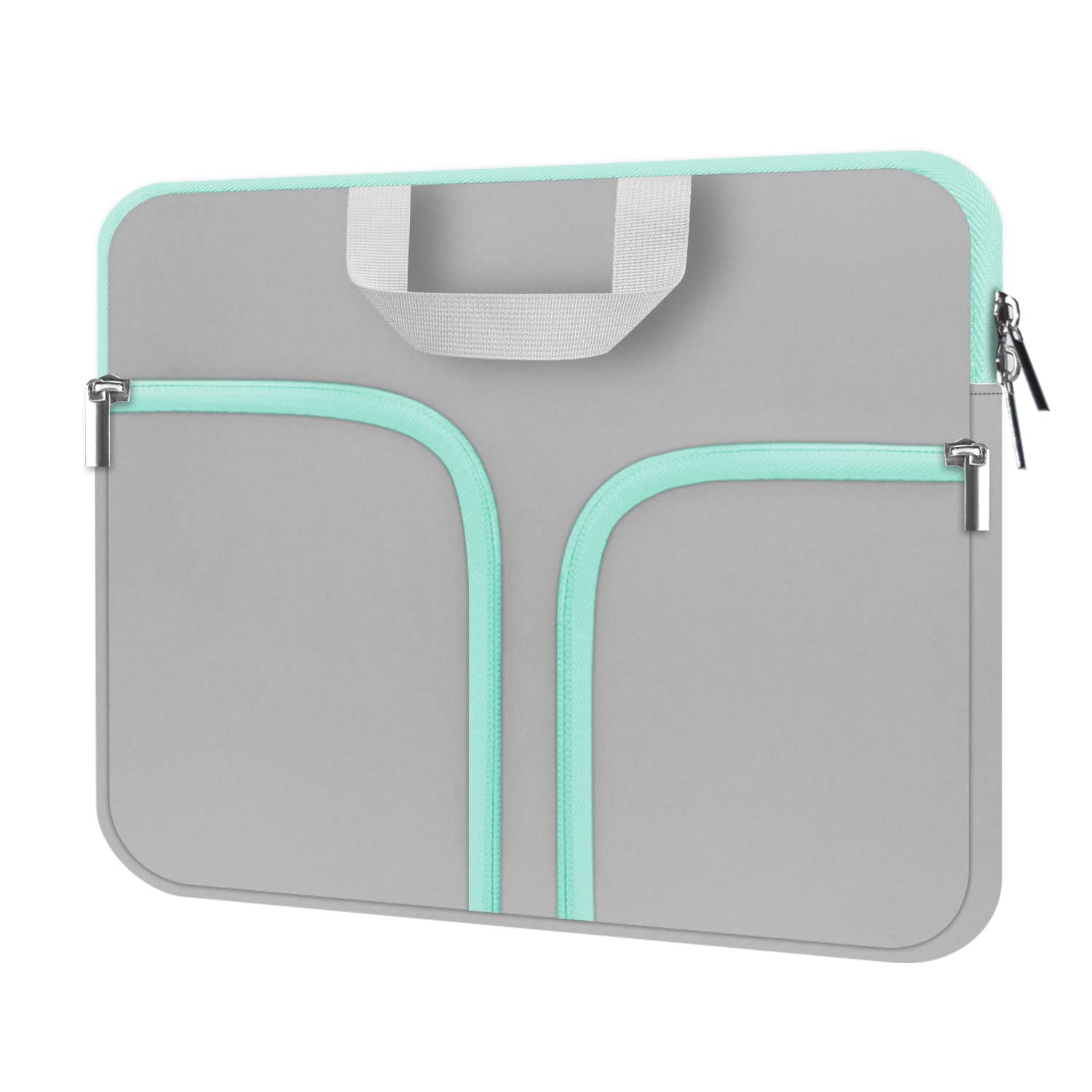 HESTECH Neoprene Laptop Sleeve for 11.6-12.3 Inch Chromebook - Protective Cover Compatible with Acer R11, HP Stream, Samsung, Surface X/7/6/5/4/3/Go, MacBook Air/Pro M2 M1 (Gray Green) - Perfect for School, Office & Travel