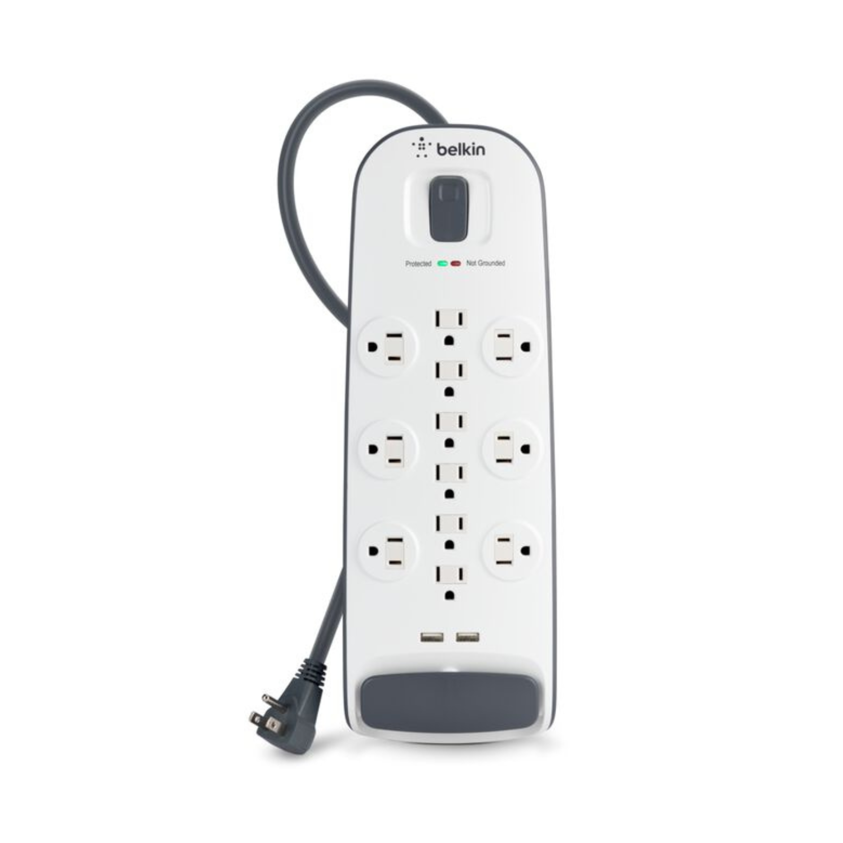 Belkin 12-Outlet Surge Protector with USB Ports - Power Strip for Home, Office, and Travel - Protect Electronics from Power Surges