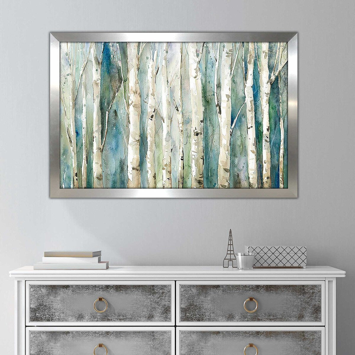 Birch River Walk Print on Acrylic - Stunning Nature Wall Art for Living Room, Bedroom & Office Decor