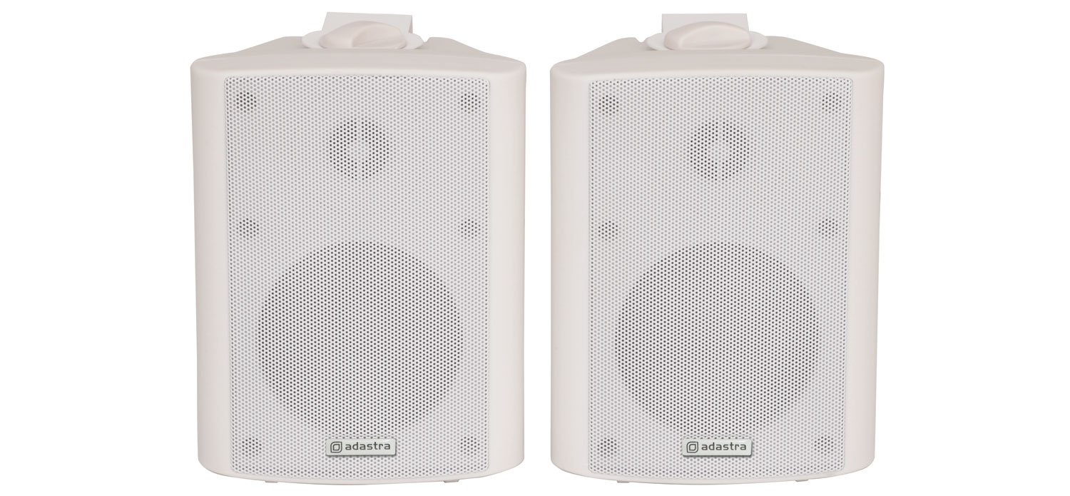 Adastra Premium Stereo Speakers - High Fidelity Wireless Bluetooth Bookshelf Speakers with Rich Bass (White) - Perfect for Home Theater, Gaming & Music Listening