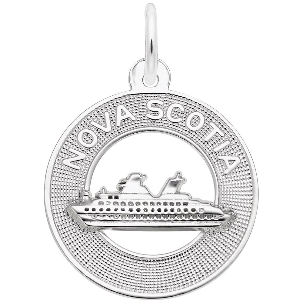 Nova Scotia Cruise Ship Charm - Sterling Silver Pendant for Bracelets & Necklaces - Perfect for Travel Gifts & Cruise Souvenirs