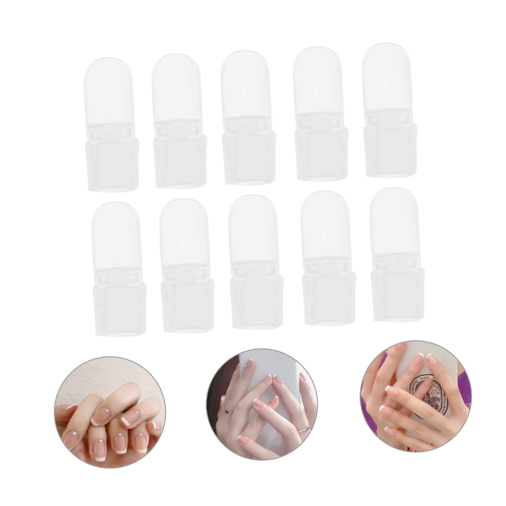 Beavorty 60 Pcs Nail Polish Protector Caps - Gel Nail Art Polish Holder, Soak Off Varnish Shield Hats for Manicure & Pedicure | Perfect for Salon, Home Nail Care & DIY Nail Art