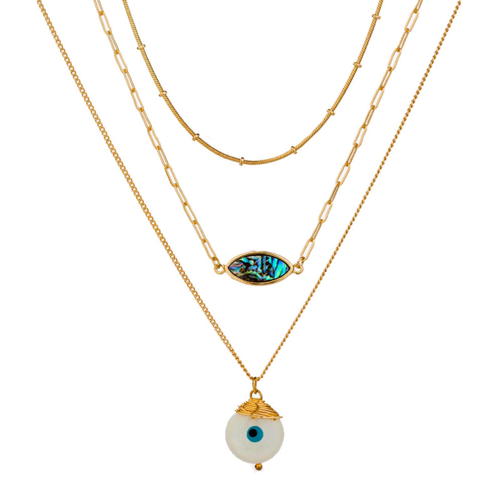 Fashion Women's Faux Pearl Multilayer Necklace - Elegant Jewelry Gift for Parties
