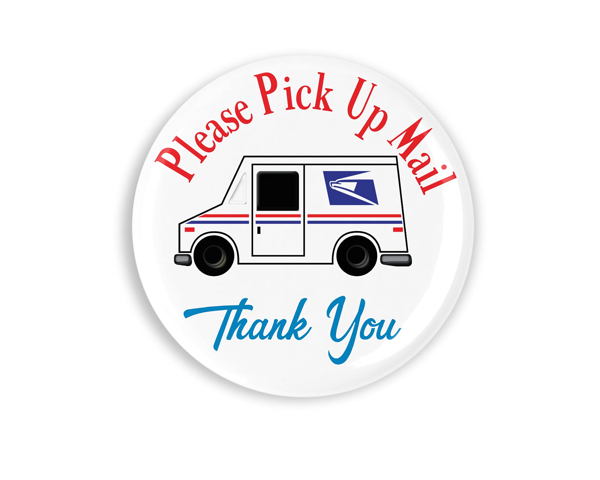 US Mail Truck Outgoing Mail Magnet - 2.25 Inch Round Refrigerator Magnet for Mailbox & Office Decor - Cute Postal Service Accessory for Home & Workplace Organization