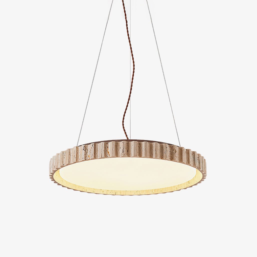 Modern Grove Circle Pendant Light - Sleek Minimalist Hanging Fixture for Kitchen Island, Dining Room & Bedroom Lighting Decor
