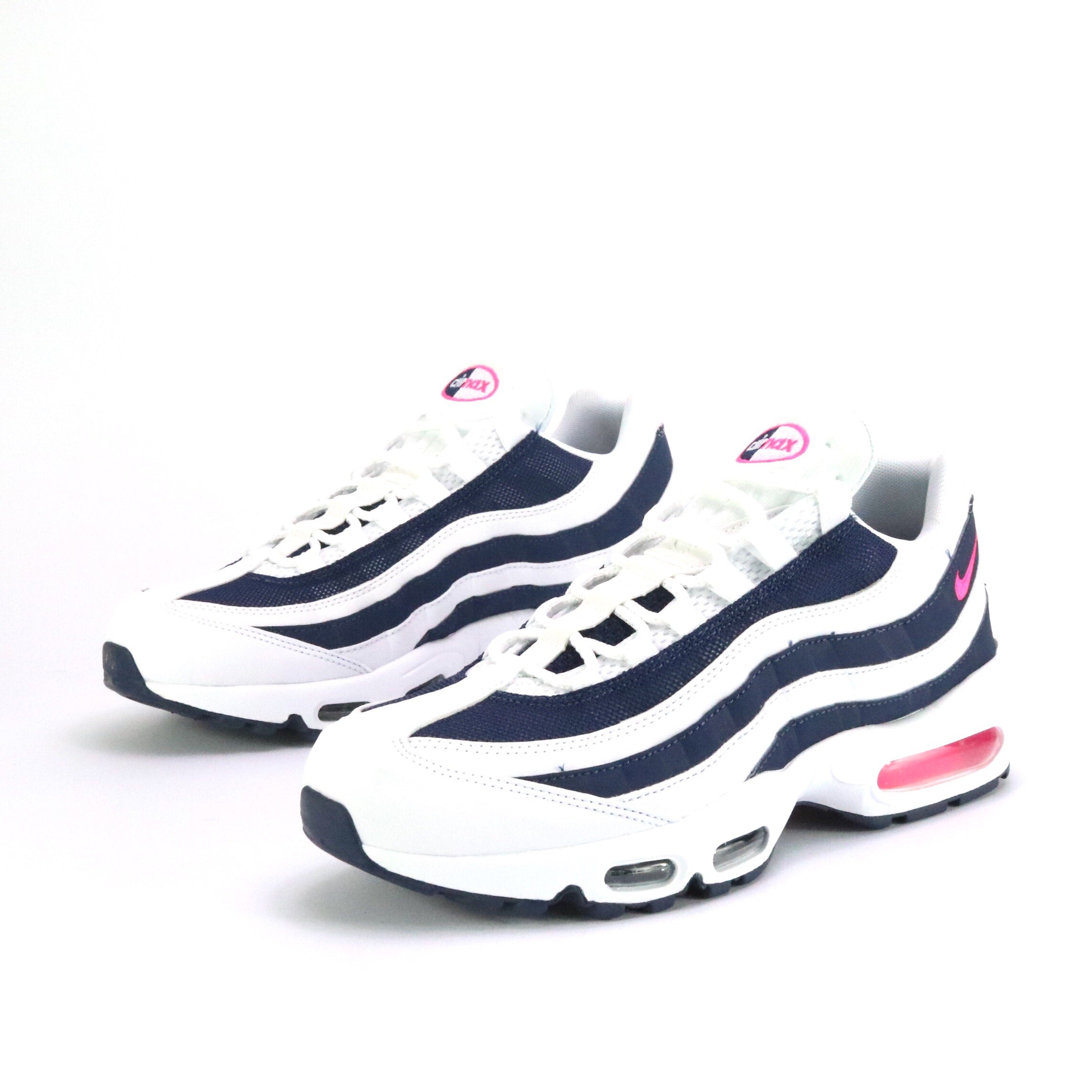 Nike Air Max 95 Women's Running Shoes - White/Pink Blast/Midnight Navy - Comfortable Cushioned Sneakers for Jogging, Gym Workouts & Casual Wear
