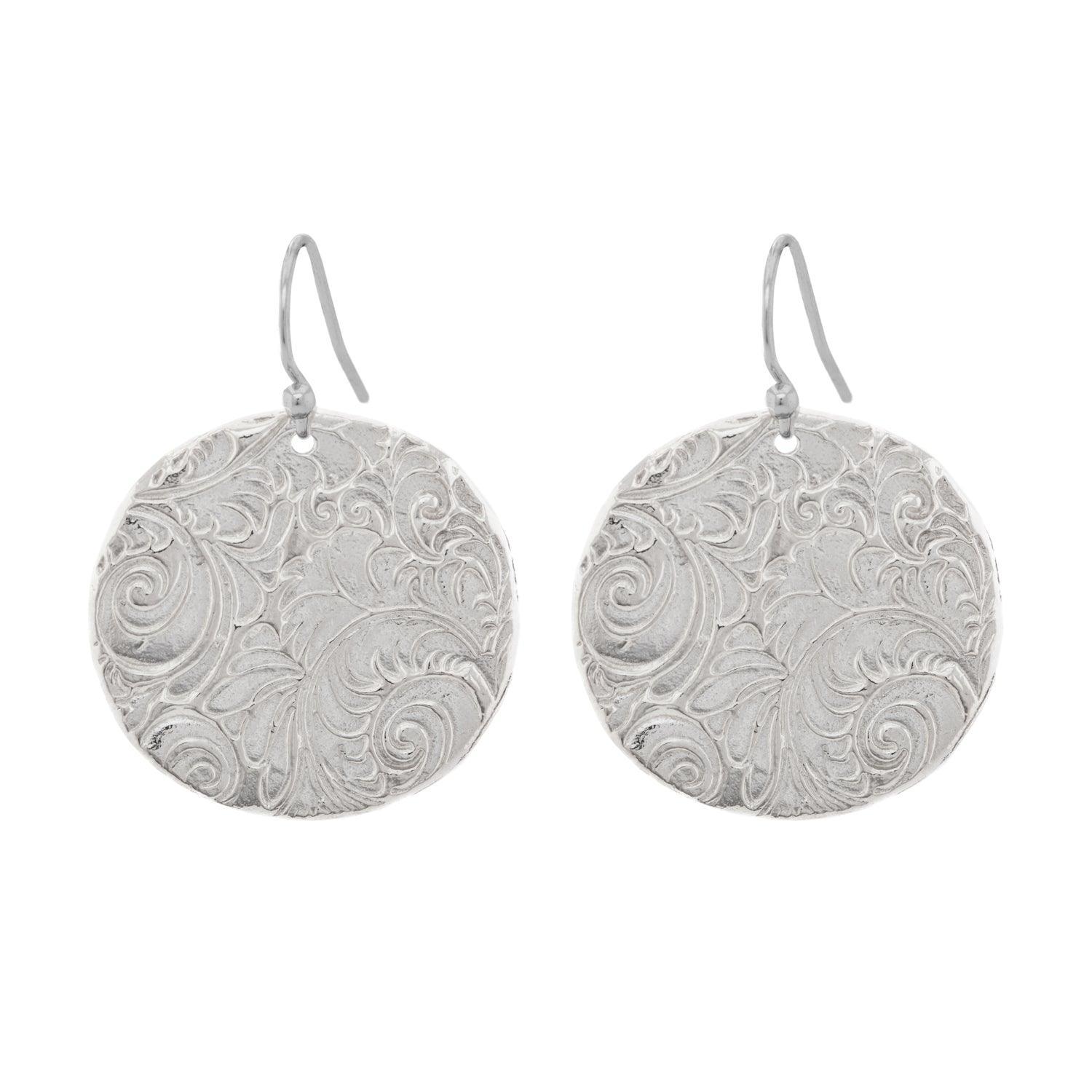 Elegant Plume Disc Earrings for Women - Large Feather Hoop Earrings | Perfect for Parties, Weddings & Everyday Wear