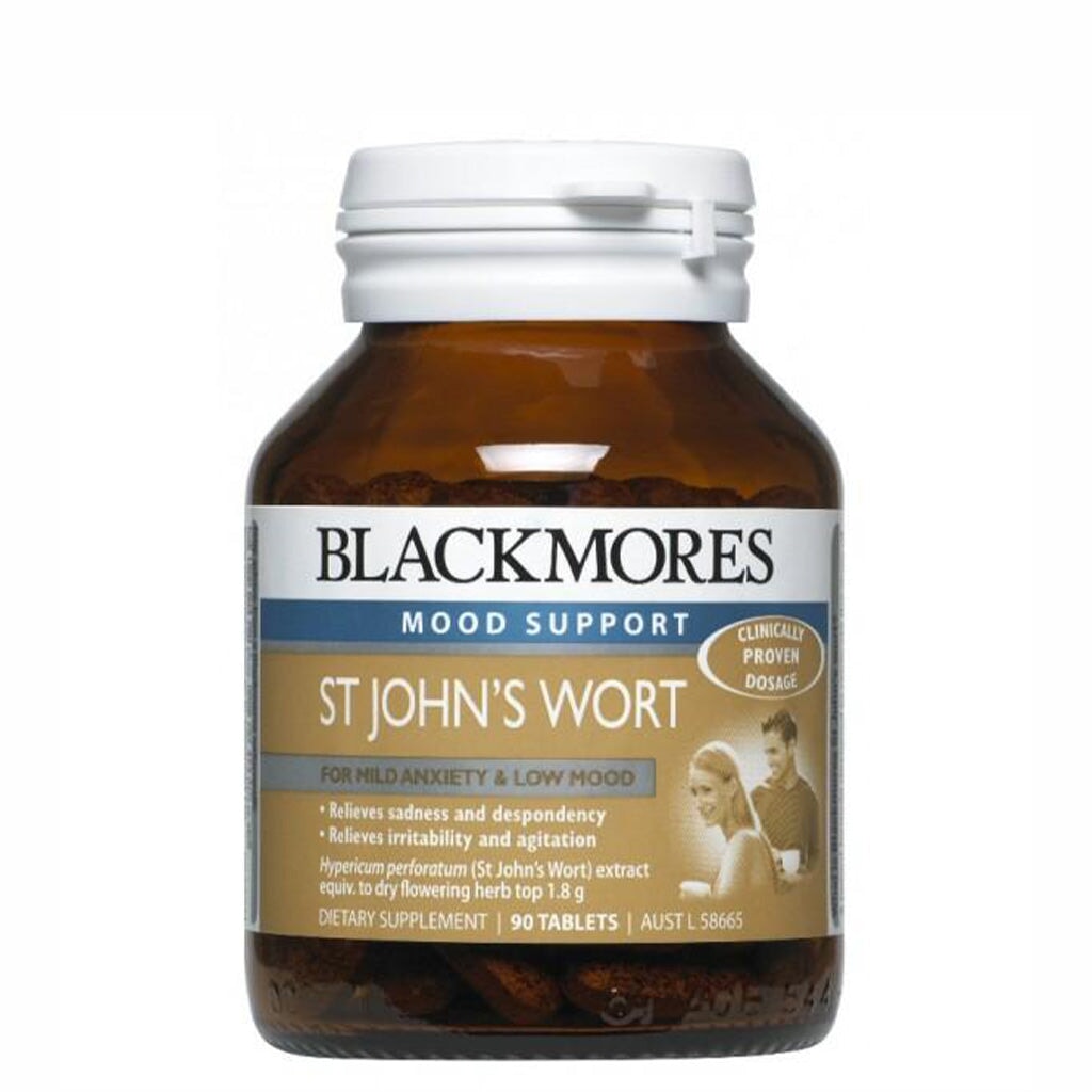 Blackmores St John's Wort Supplement - Natural Mood Support & Stress Relief - Vegan & Non-GMO - Perfect for Daily Wellness & Emotional Balance