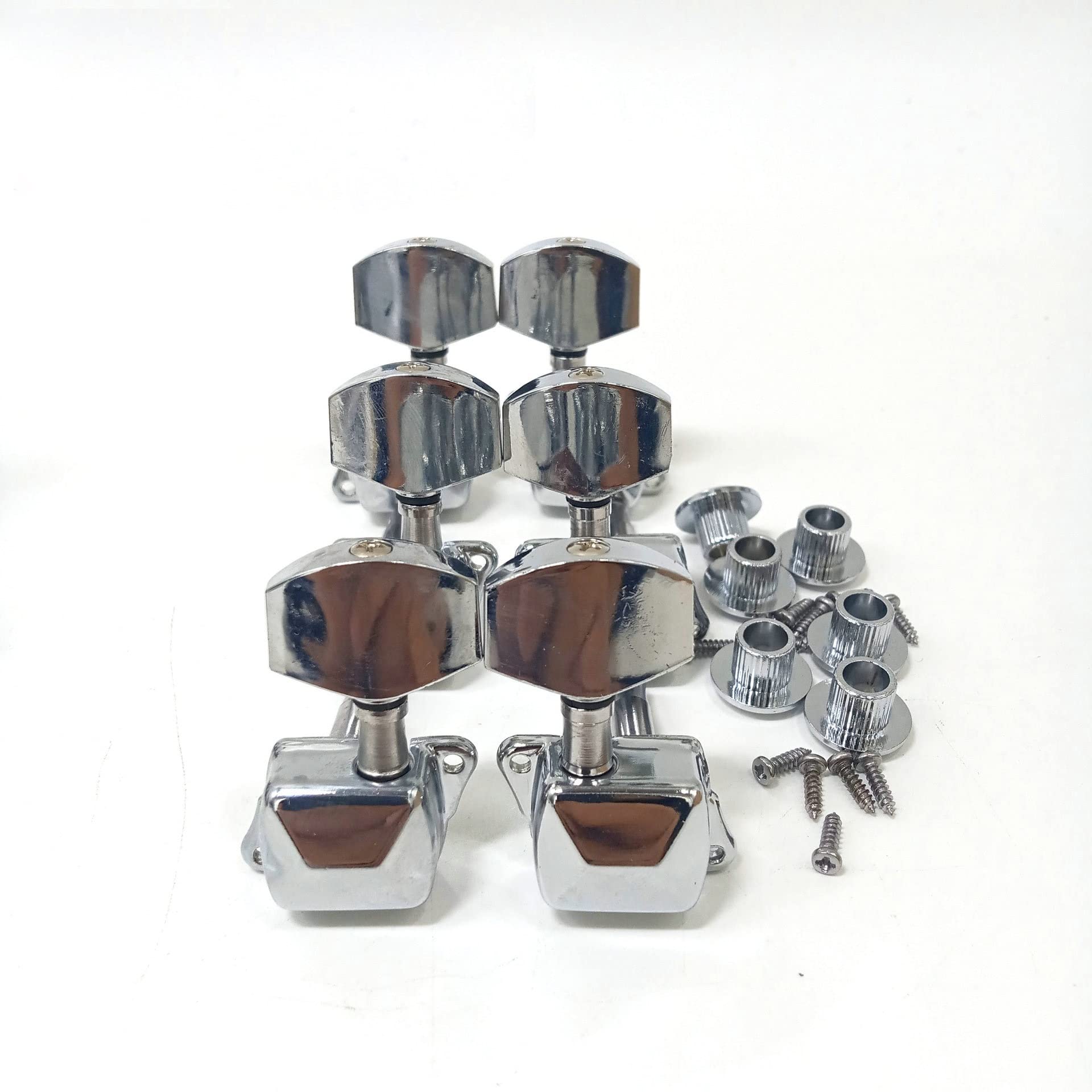 Premium Guitar Tuning Pegs - 3 Left & 3 Right Silver Machine Heads for Classic Guitars | High-Quality Tuning Keys & String Pegs | Perfect for Acoustic Guitar Maintenance & Replacement Parts