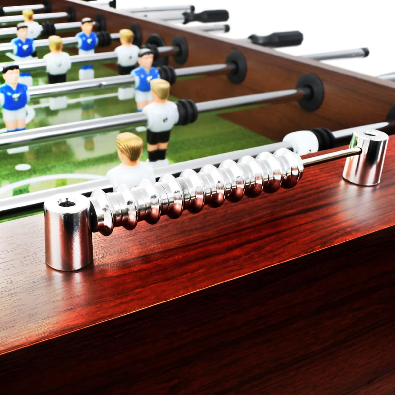 Homgoday 55-inch Steel Football Table - 140 x 74.5 x 87.5 cm Brown Multi-Purpose Table for Dining, Kitchen, Garden & Outdoor Use - Perfect for Game Rooms, Patios and Backyard Gatherings