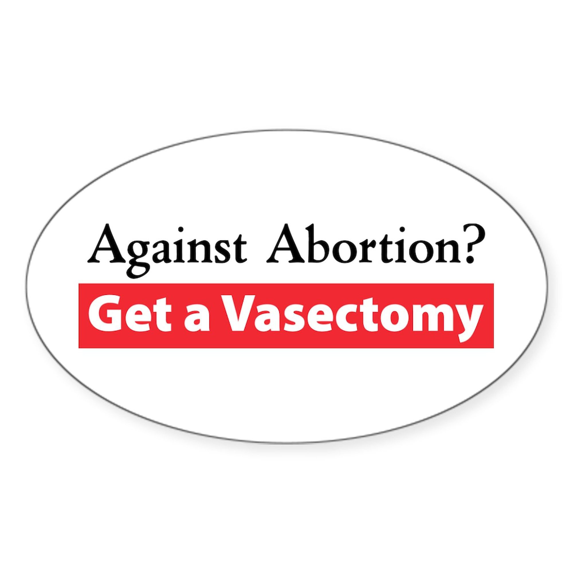 Funny Vasectomy Oval Sticker - Humorous Car Bumper Decal for Men's Health Awareness - Perfect for Cars, Laptops & Water Bottles