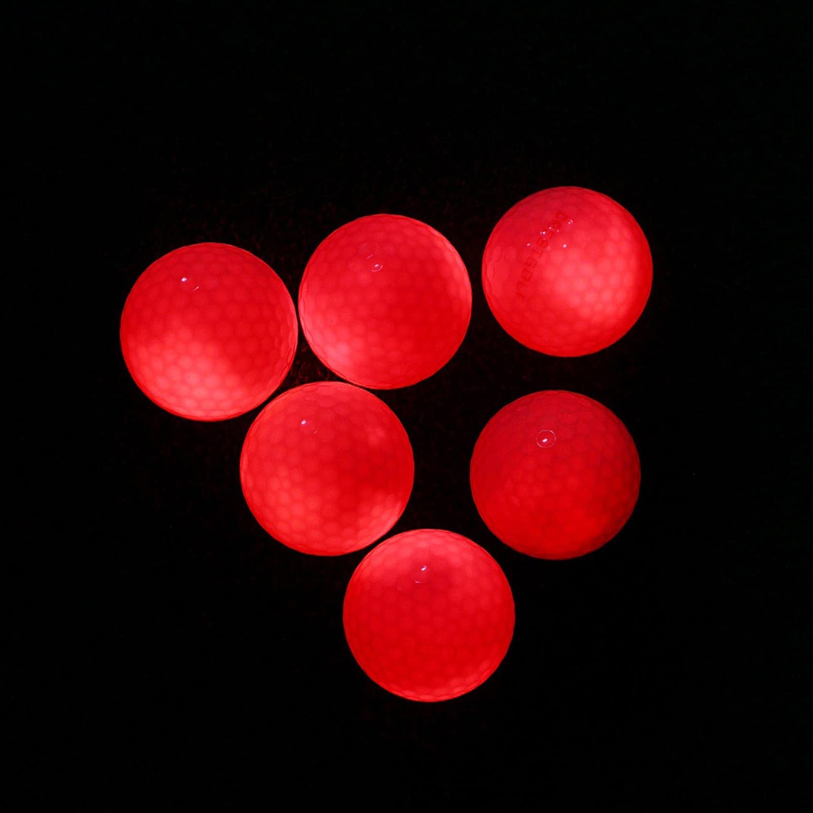 6 Pack LED Glow Golf Balls - High Visibility Night Golf Balls with Bright LED Lights for Evening & Nighttime Play - Perfect for Backyard, Driving Range, and Glow-in-the-Dark Golf Games