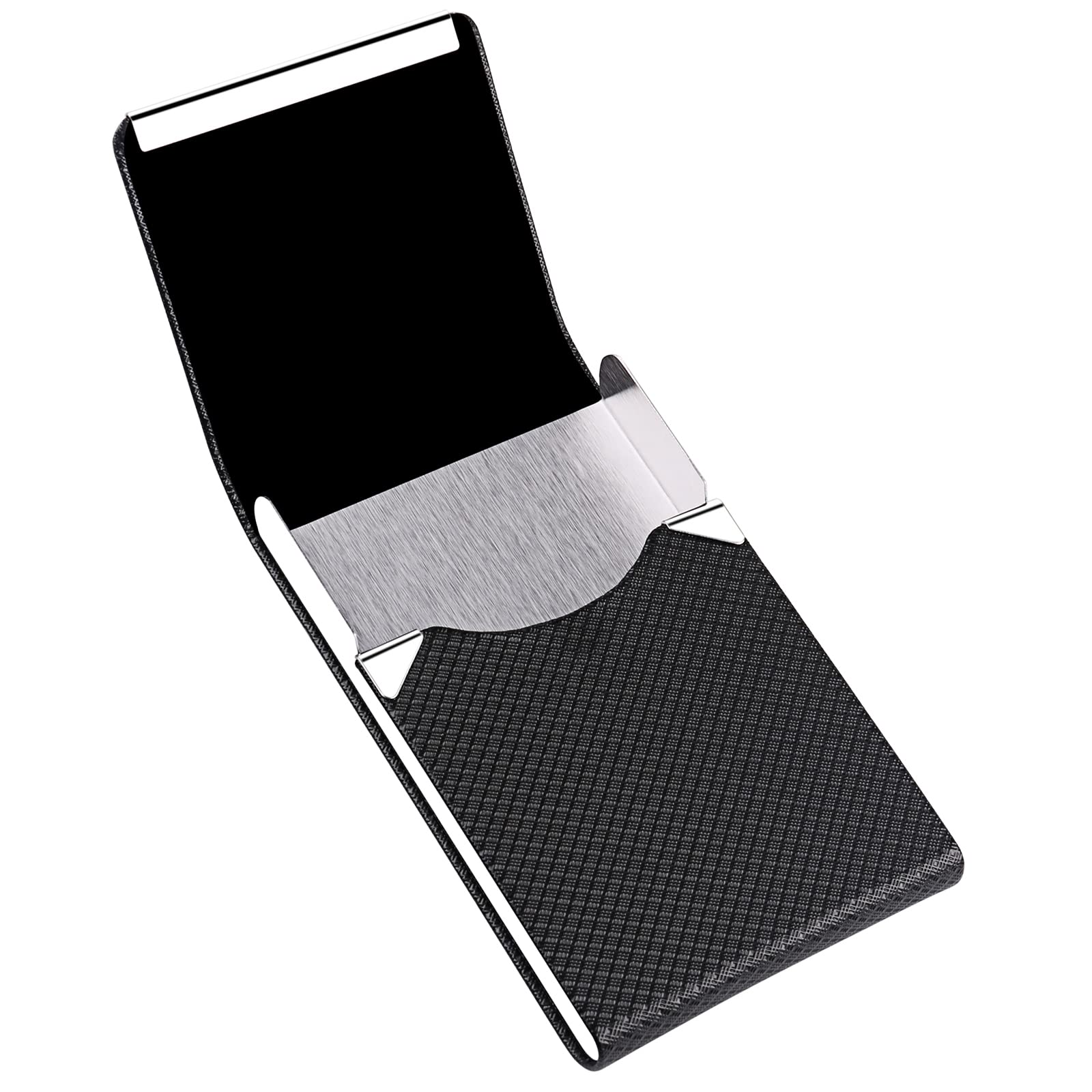 Premium Leather Business Card Holder for Women & Men - Slim RFID Blocking Credit Card Case with Magnetic Closure | Professional Name Card Wallet for Networking, Meetings & Business Events