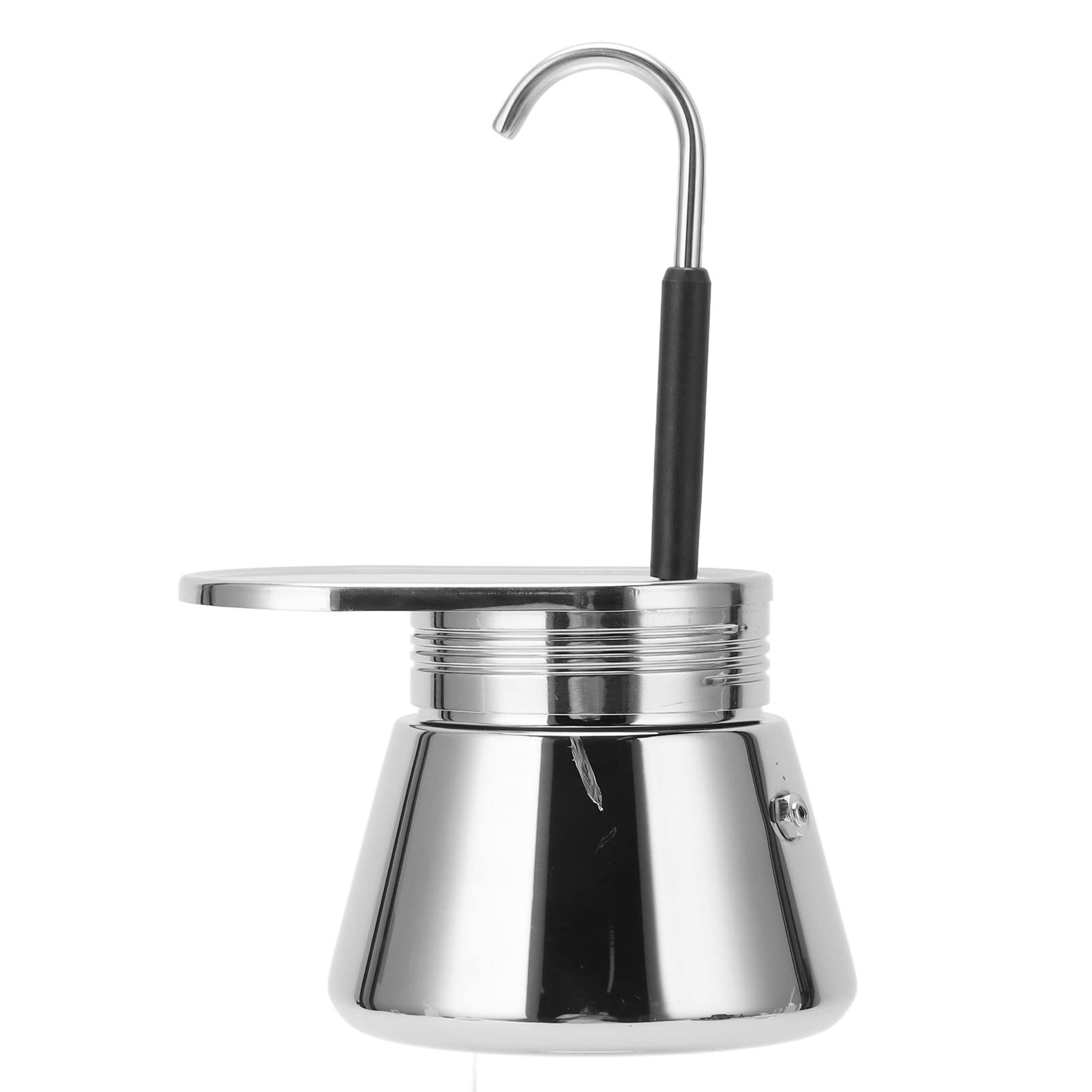 Stainless Steel Stovetop Moka Pot - 200ml Italian Coffee Maker for Espresso & Latte | Single Tube Mocha Pot with Durable Filter | Perfect for Home, Office & Camping Brewing | Makes Authentic Italian-Style Coffee