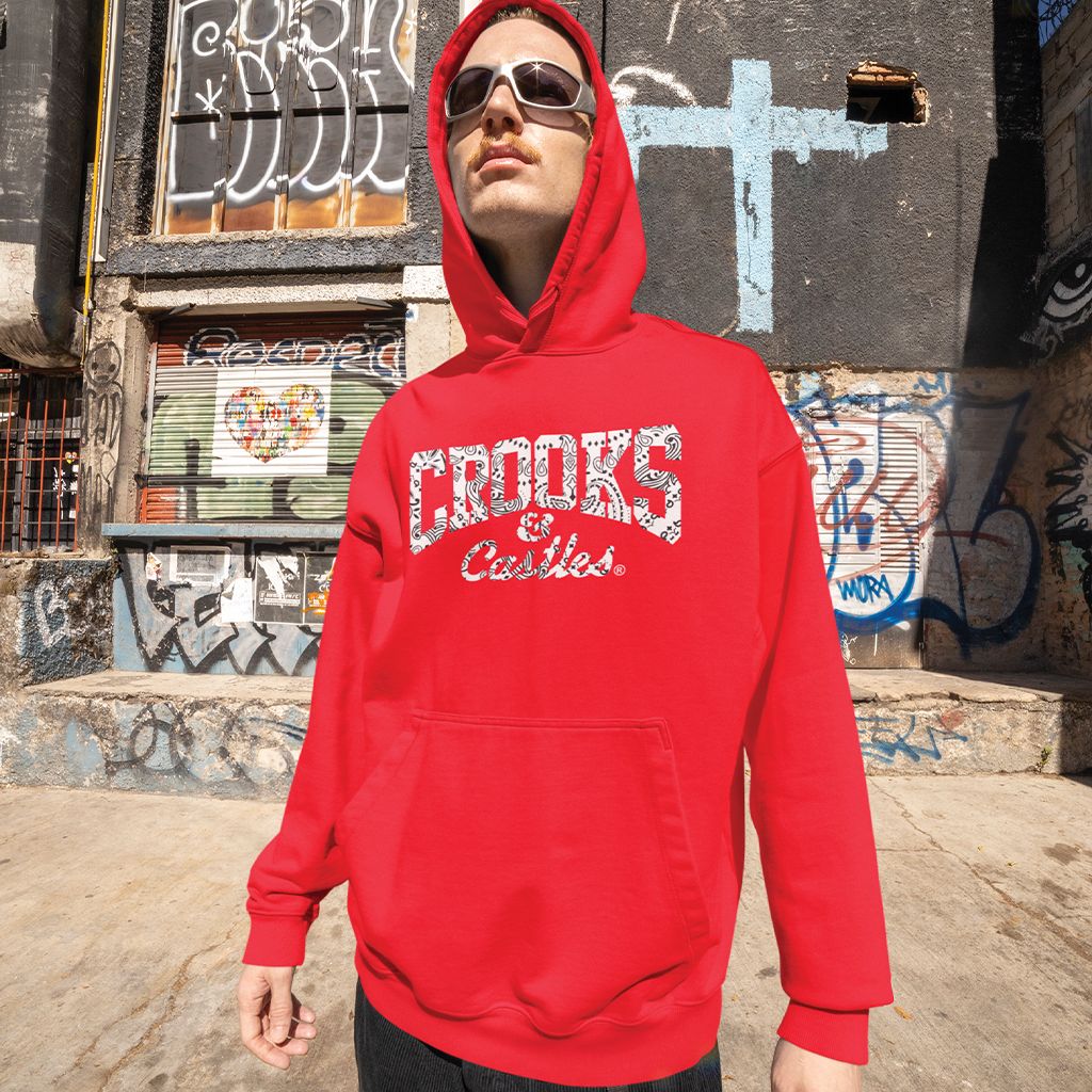 Men's C&C Core Paisley Hoodie - Stylish Cotton Fleece Pullover with Pockets | Perfect for Casual Wear, Street Fashion & Outdoor Activities