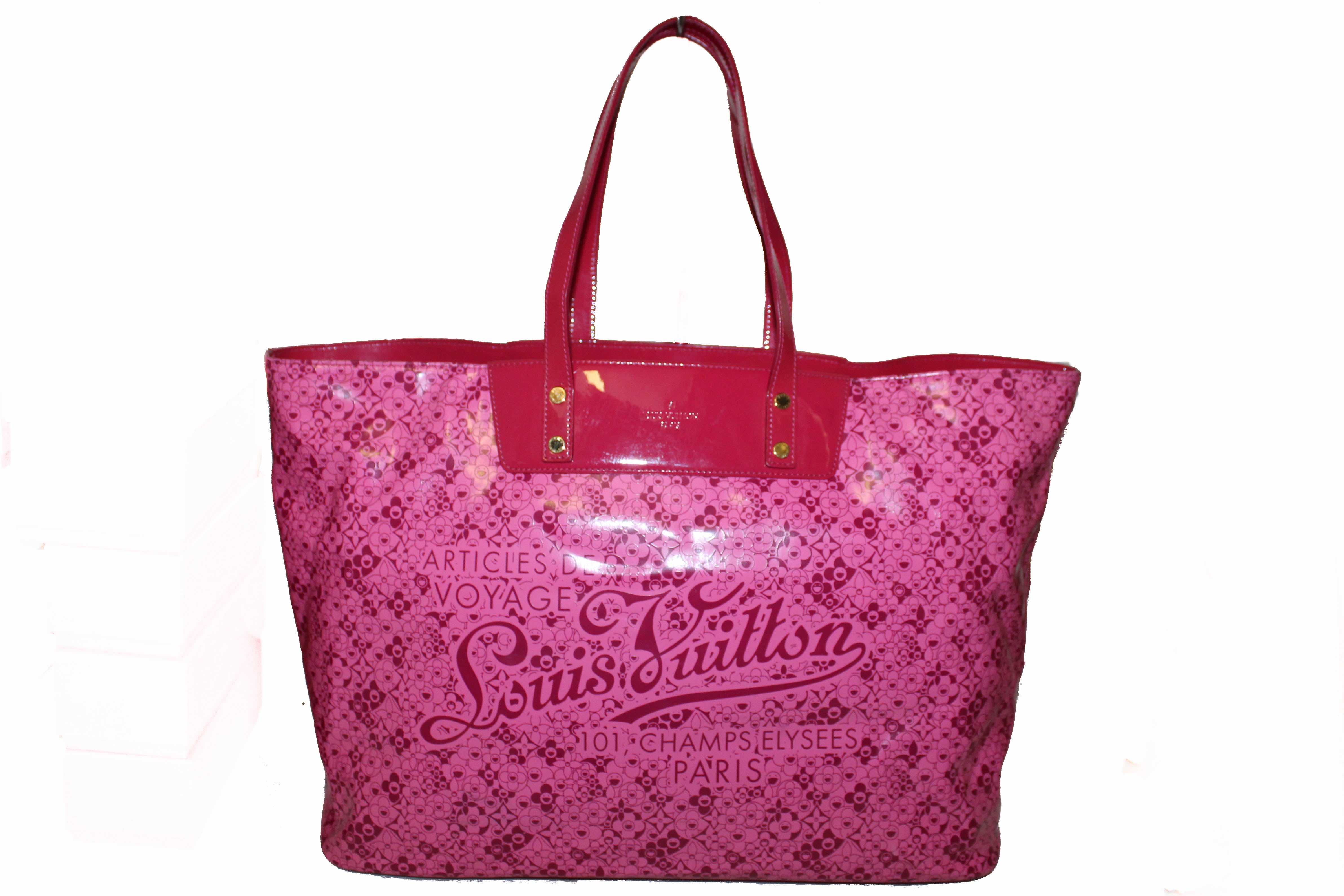 Authentic Louis Vuitton Limited Edition Pink Patent Leather Cosmic Blossom GM Tote Bag - Luxury Designer Handbag for Women, Perfect for Work, Travel & Special Occasions