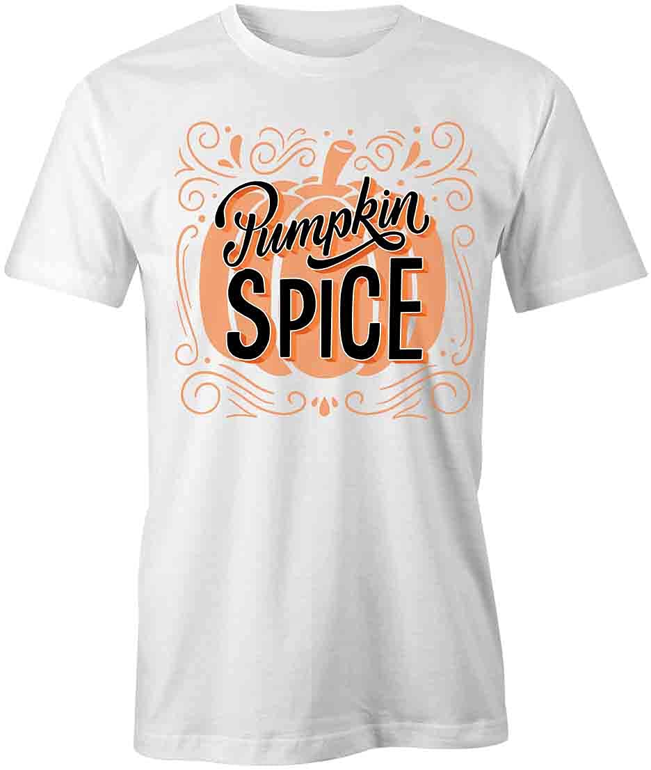 Pumpkin Spice Graphic T-Shirt for Women & Men | Soft Cotton Printed Tee with Fall Design | Perfect for Halloween, Thanksgiving & Autumn Outfits
