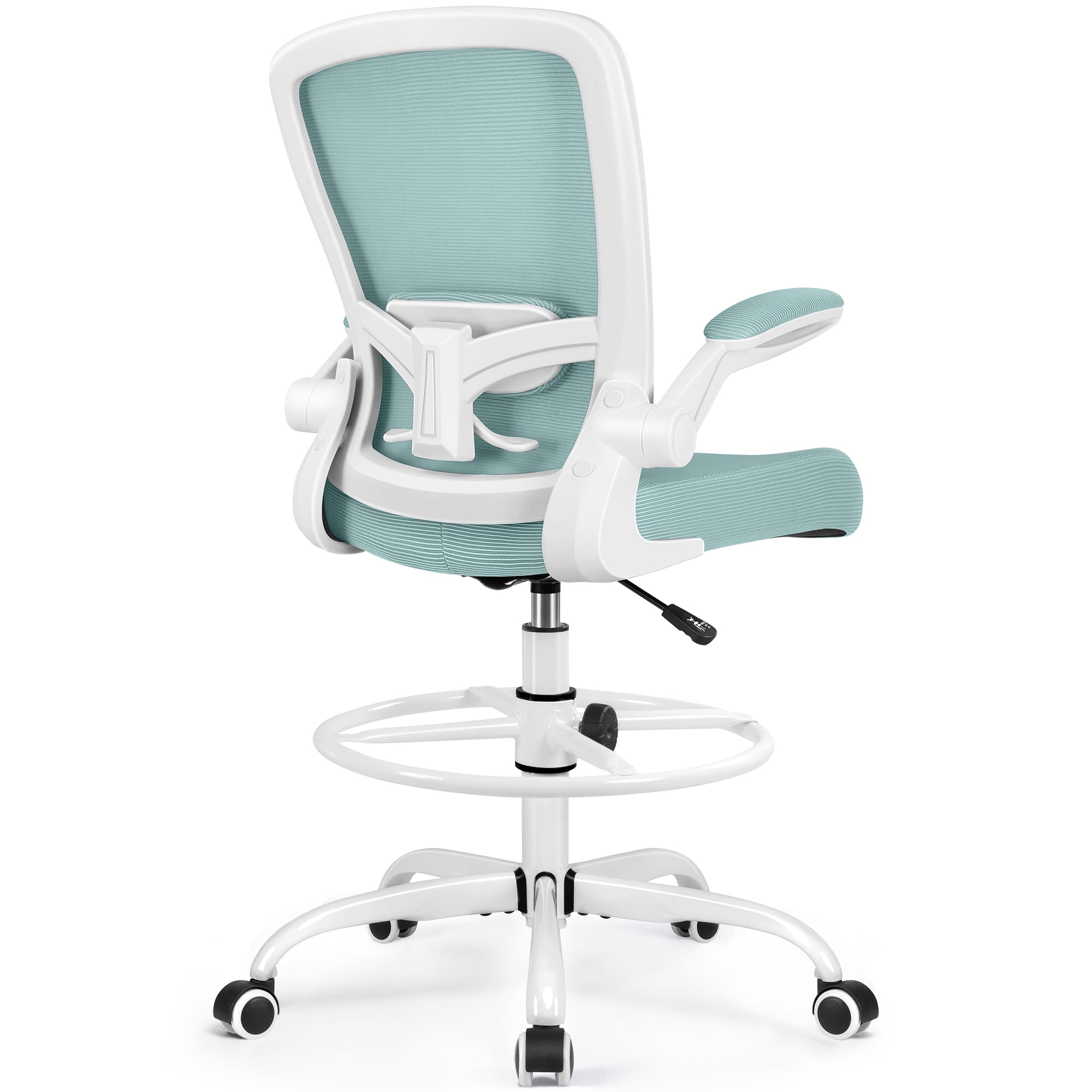 FelixKing Ergonomic Drafting Chair - Adjustable Height Mesh Office Chair with Lumbar Support, Flip-Up Armrests & Footrest - Comfortable High Back Computer Chair for Home Office, Architects & Designers (Perfect for Long Work Sessions & Creative Workspaces)
