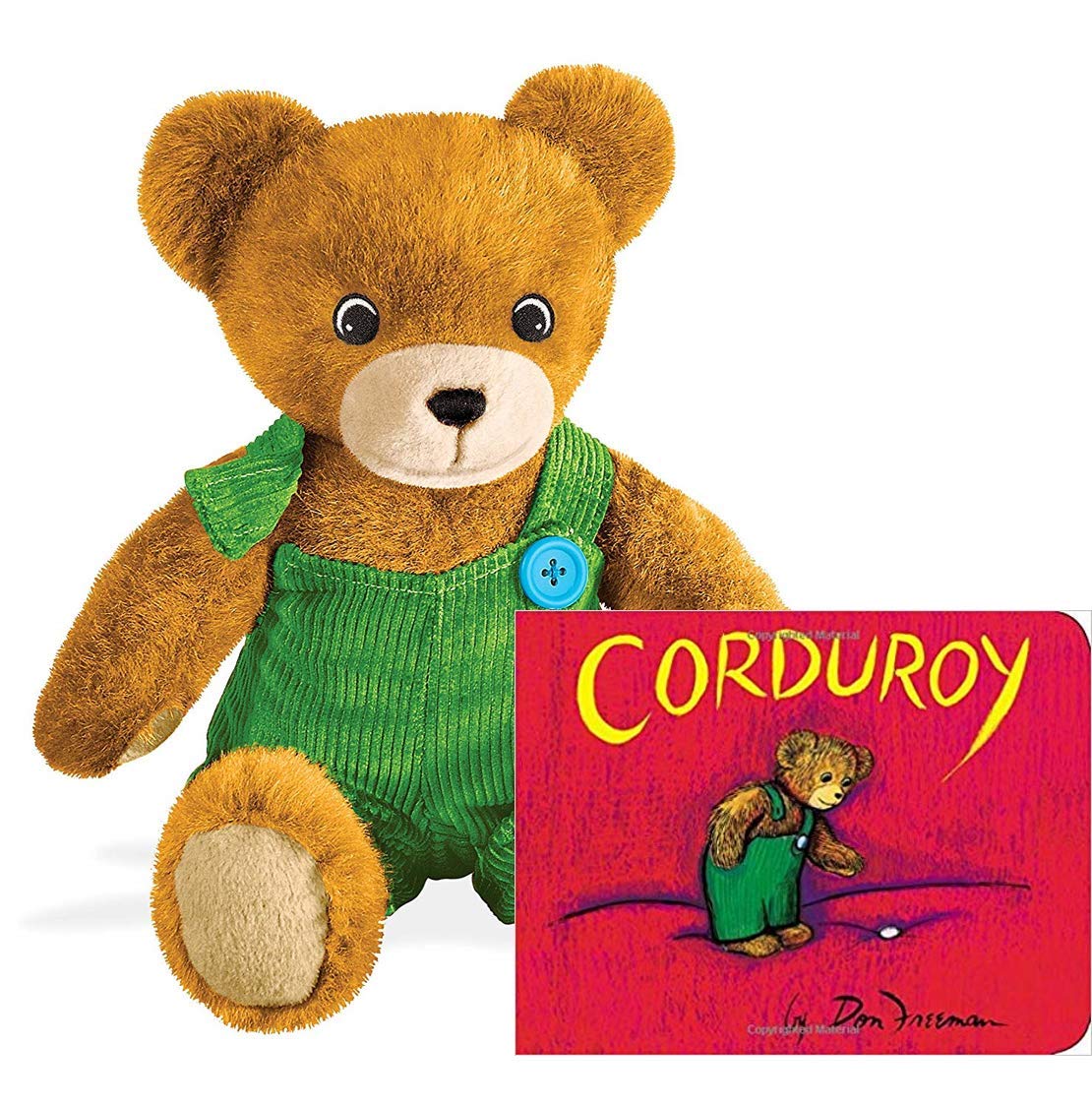 YOTTOY Plush Toy and Book Sets for Babies & Toddlers - 11-Piece Bundle with Stuffed Animals & Story Books | Perfect Gift for Kids, Baby Showers & Early Learning (Corduroy Bear)