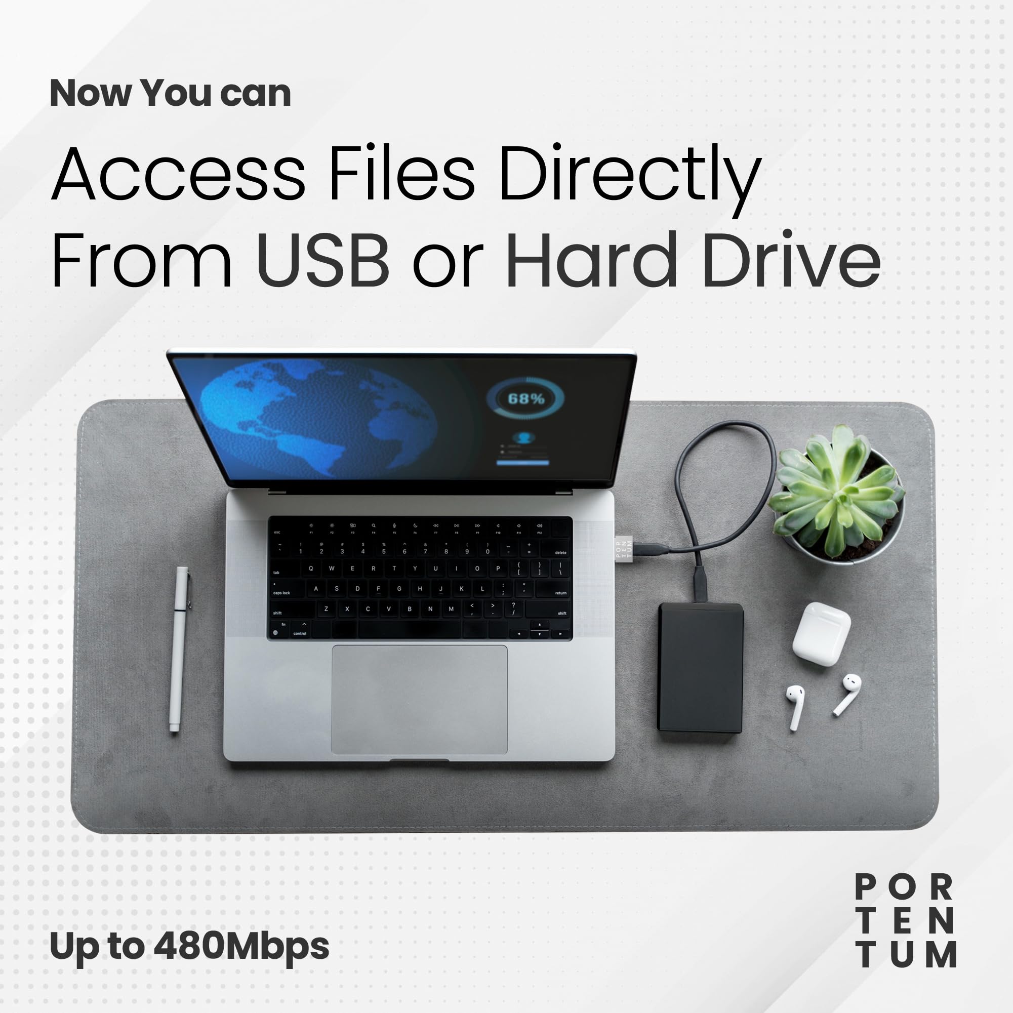 Premium USB C to USB Adapter - 480Mbps High-Speed Data Transfer - Durable Zinc Alloy with Heat Resistance - USB to USB C Converter - Bright Silver - Perfect for Laptops, Smartphones & Tablets