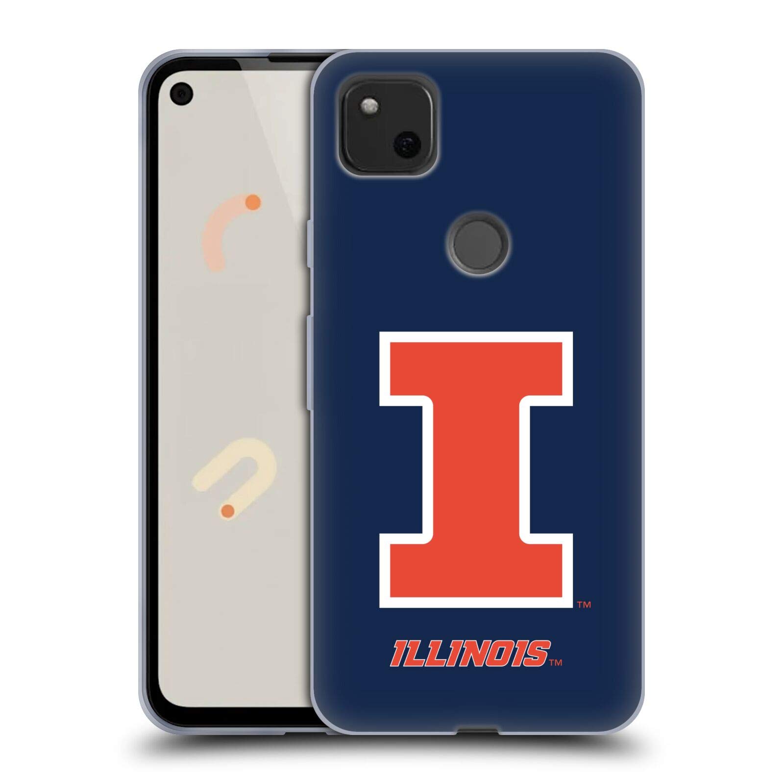 Official U of I Soft Gel Case for Google Pixel 4a - School Pride & Protection
