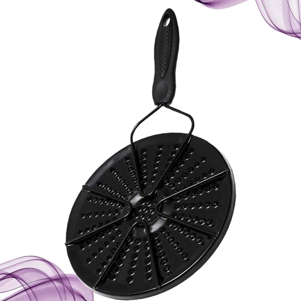 Premium Black Enamel Glass Diffuser Plate - Heat Conduction Stovetop Flame Reducer Ring Tray for Gas Stove Cooktops | Compatible with Coffee Pots & Warmers | Ideal for Home Kitchen, Camping & Outdoor Cooking