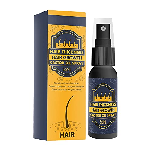ROPALIA Castor Oil Hair Growth Serum for Men & Women - Moisturizing Hair Follicle Treatment for Eyebrows, Eyelashes & Beard | Natural Hair Thickening Spray for Daily Use at Home & Salon