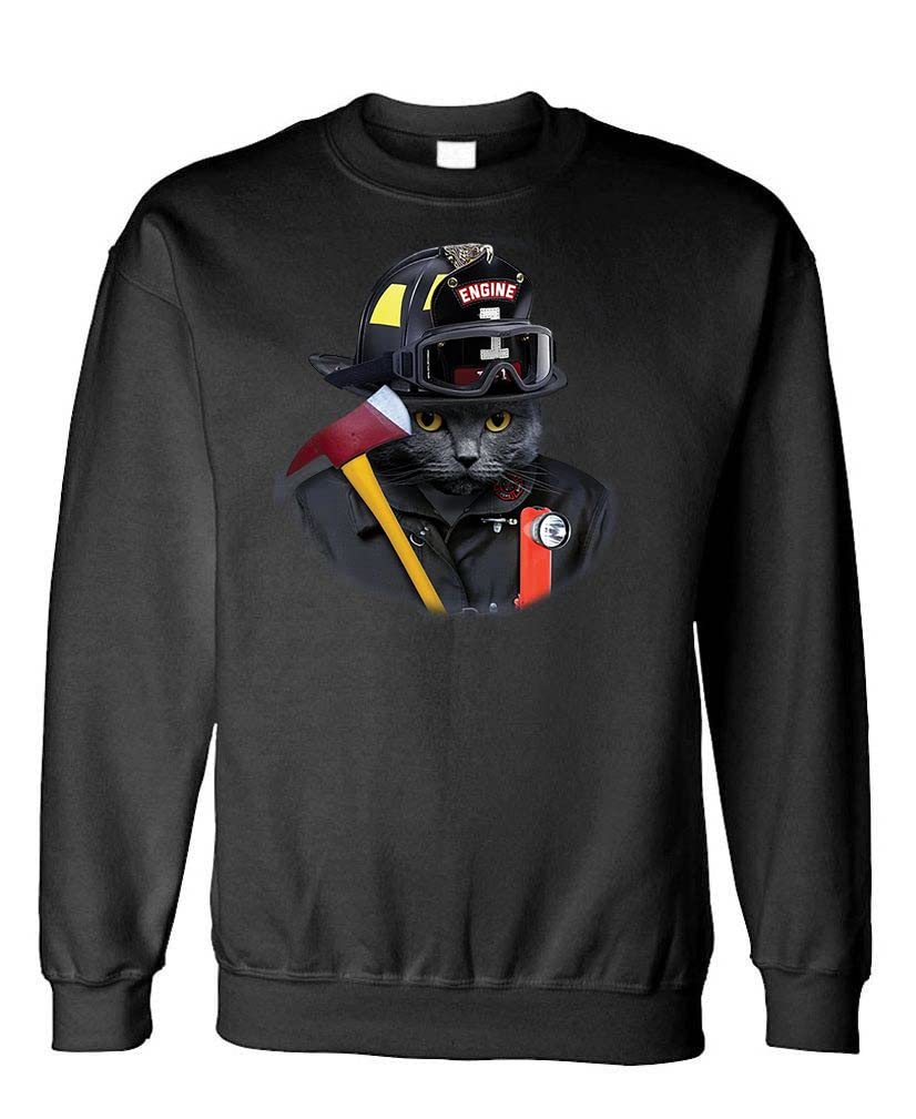 Firefighter CAT Fleece Sweatshirt - Comfortable & Durable Crewneck for Outdoor Work & Casual Wear
