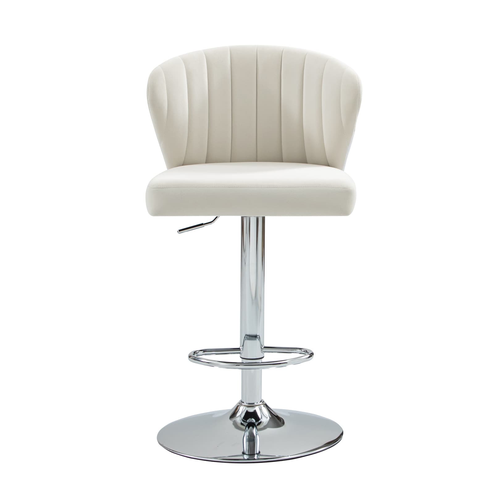 Geoff Modern Adjustable Swivel Bar Stool - Height Adjustable Kitchen Island Stool with 360° Rotation for Home, Office & Cafe Use